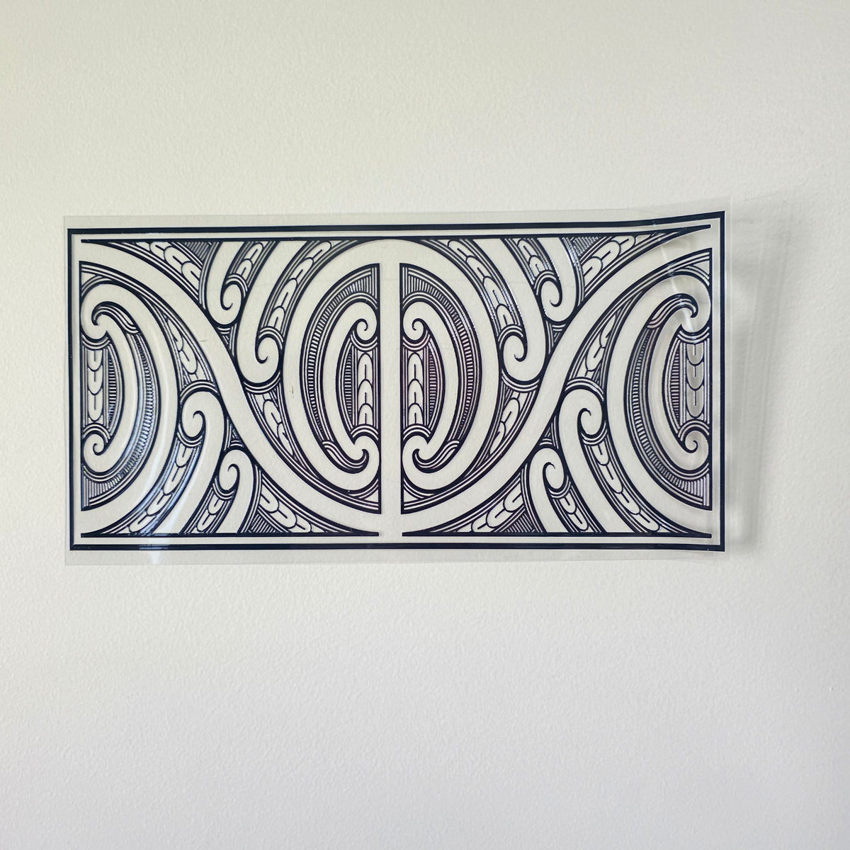 30cmx 15cm size UV DTF DECAL MAORI DESIGN for Table lamps #08