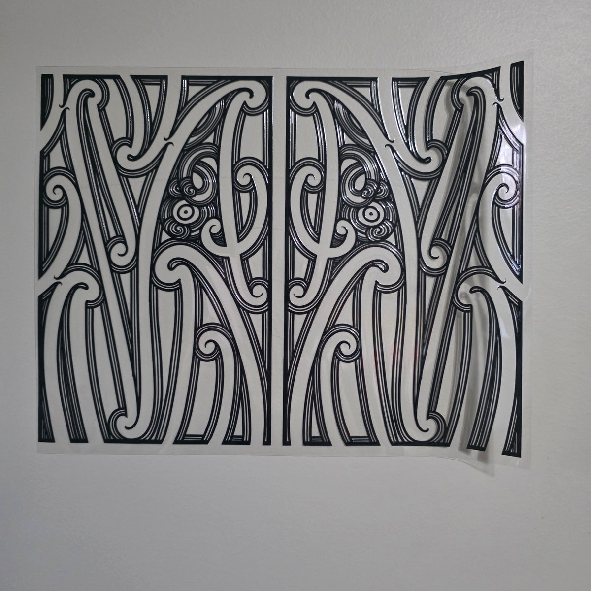XL UV DTF DECAL MAORI DESIGN 30CMX23CM for Floor lamp size #18