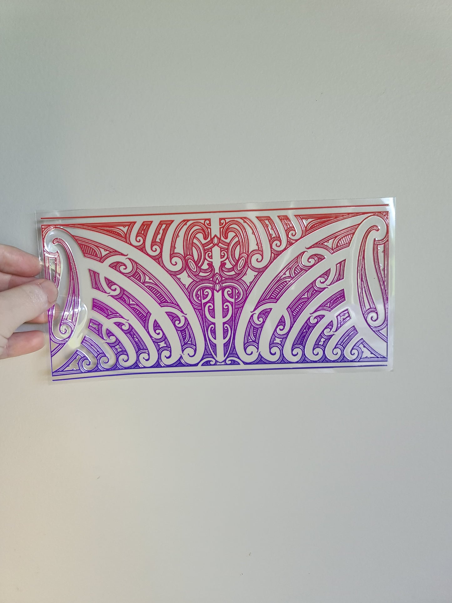 UV dtf transfer Maori design 23cmx11cm 16oz wrap #1339