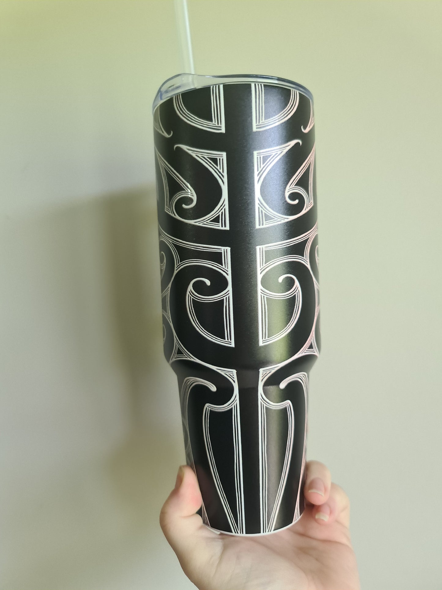 40oz Custom Maori design Tumbler