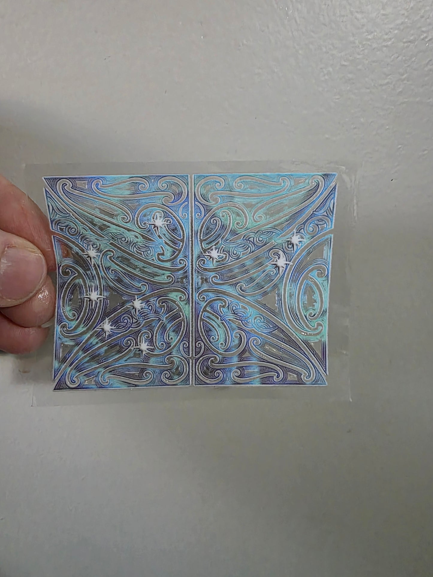 Tiny UV DTF transfer 8cm Matariki design