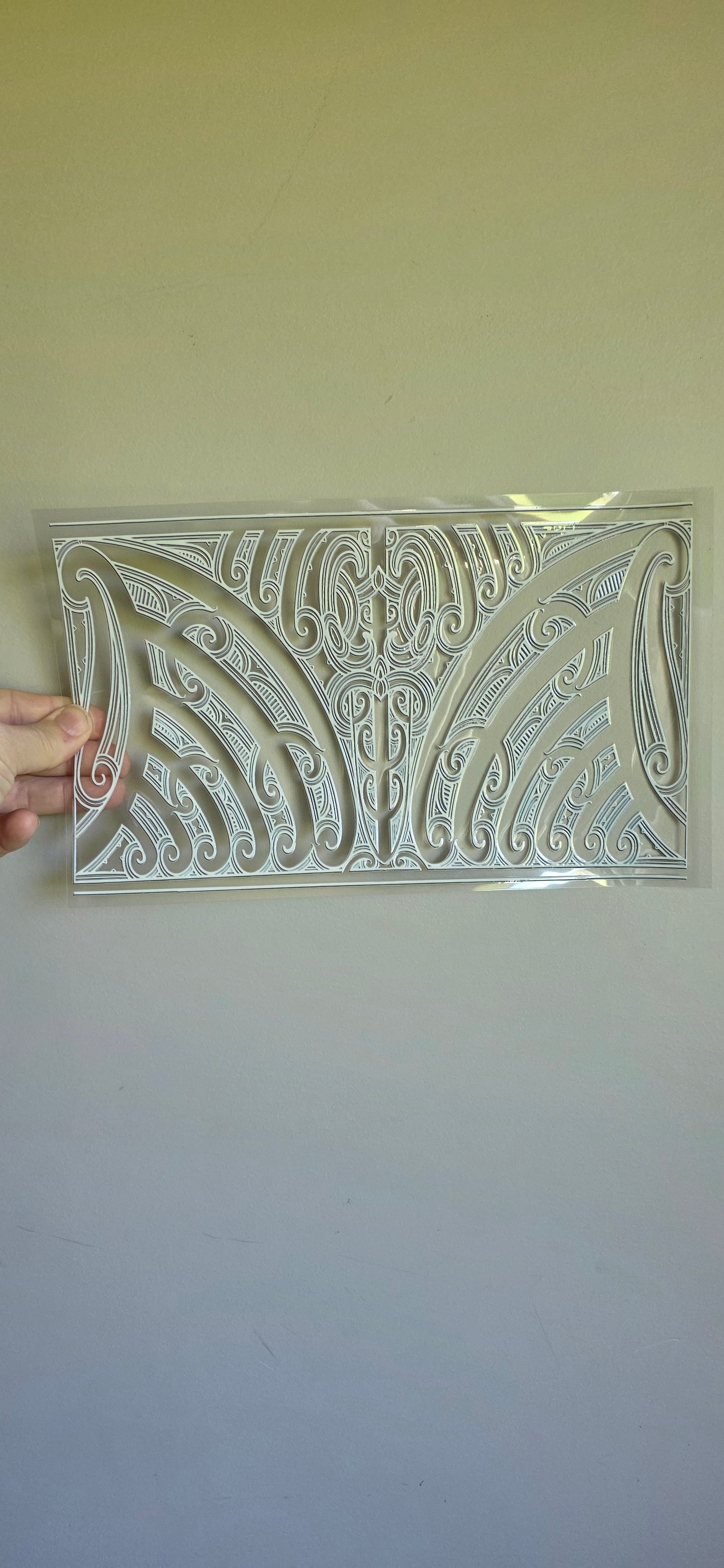 XL UV DTF DECAL MAORI DESIGN 28CMX17CM for touch lamps #157
