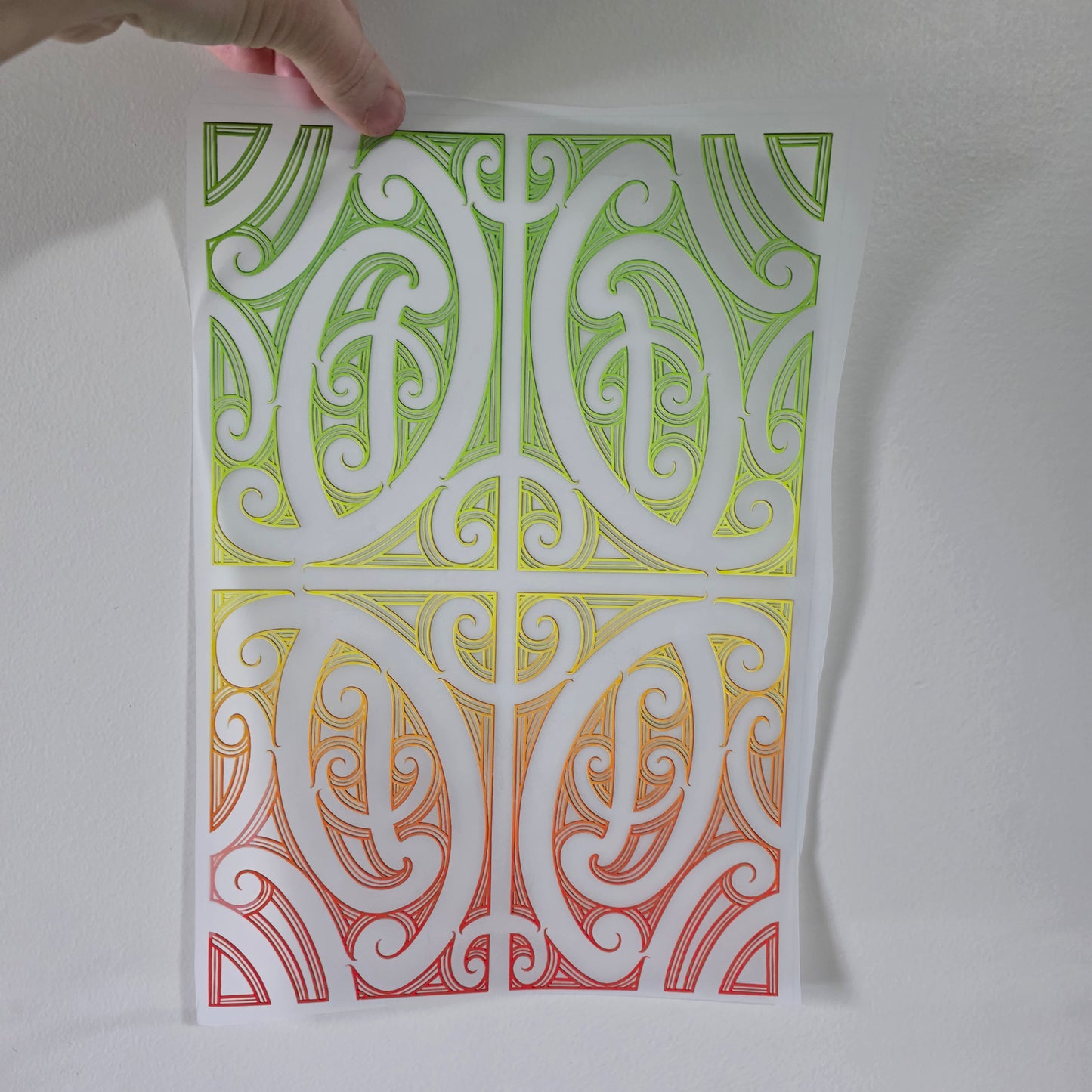 Maori design Iron on DTF 30cm