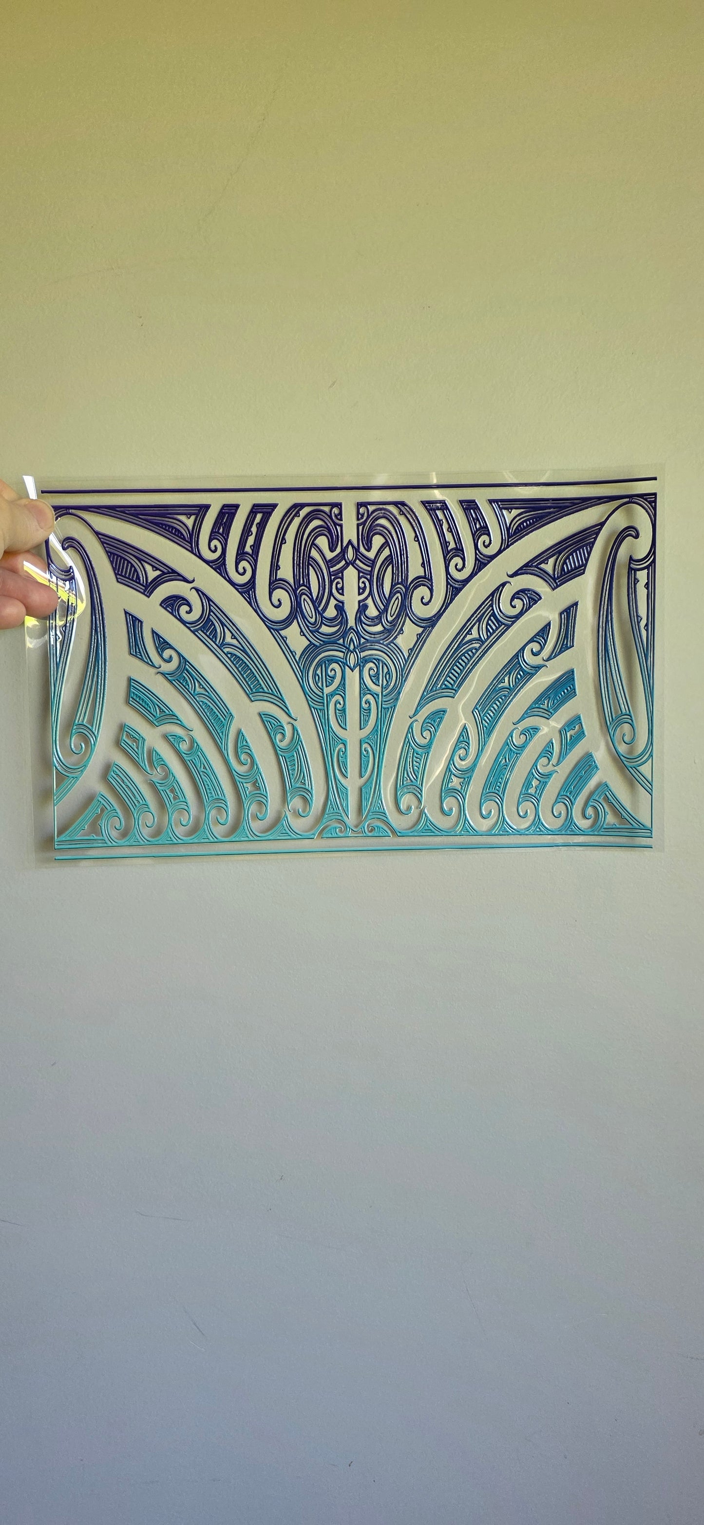 XL UV DTF DECAL MAORI DESIGN 28CMX17CM for touch lamps #164