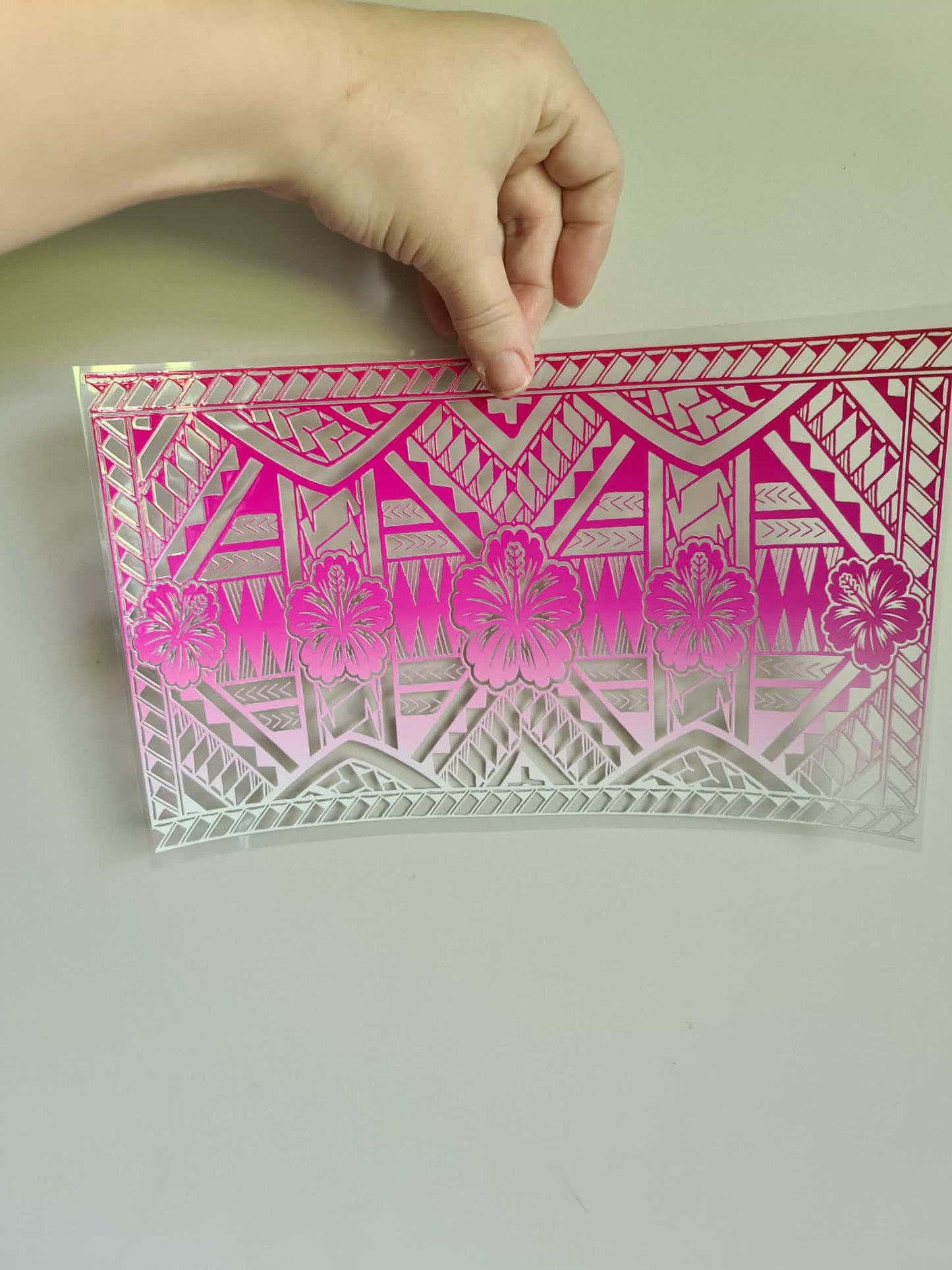 XL UV DTF DECAL MAORI DESIGN 28CMX17CM for touch lamps #219
