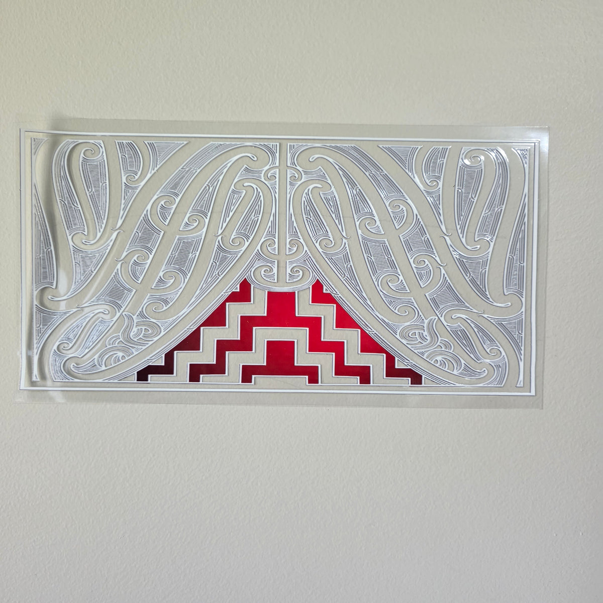 30cmx 15cm size UV DTF DECAL MAORI DESIGN for Table lamps #09