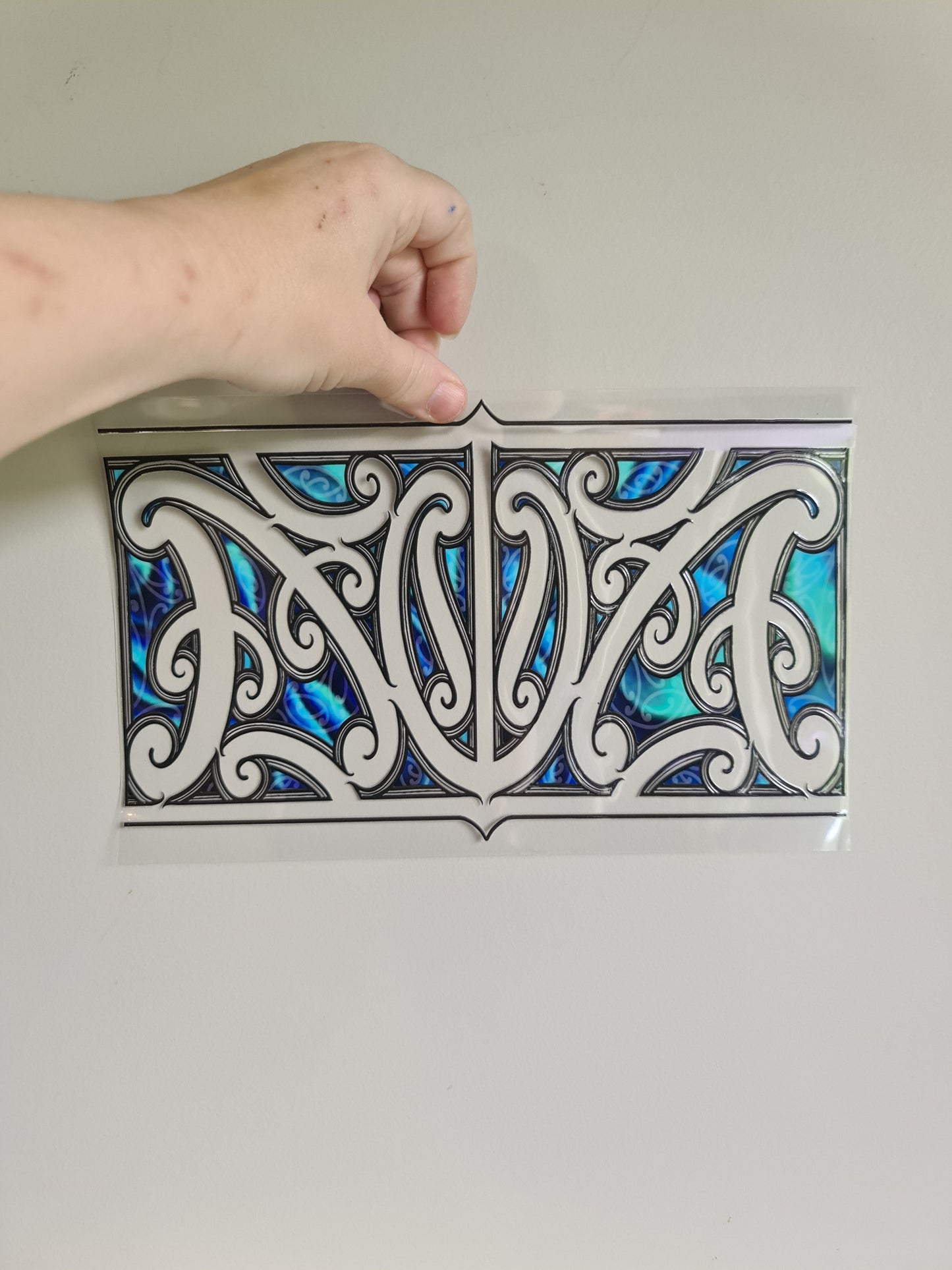 XL UV DTF DECAL MAORI DESIGN 28CMX17CM for touch lamps #85