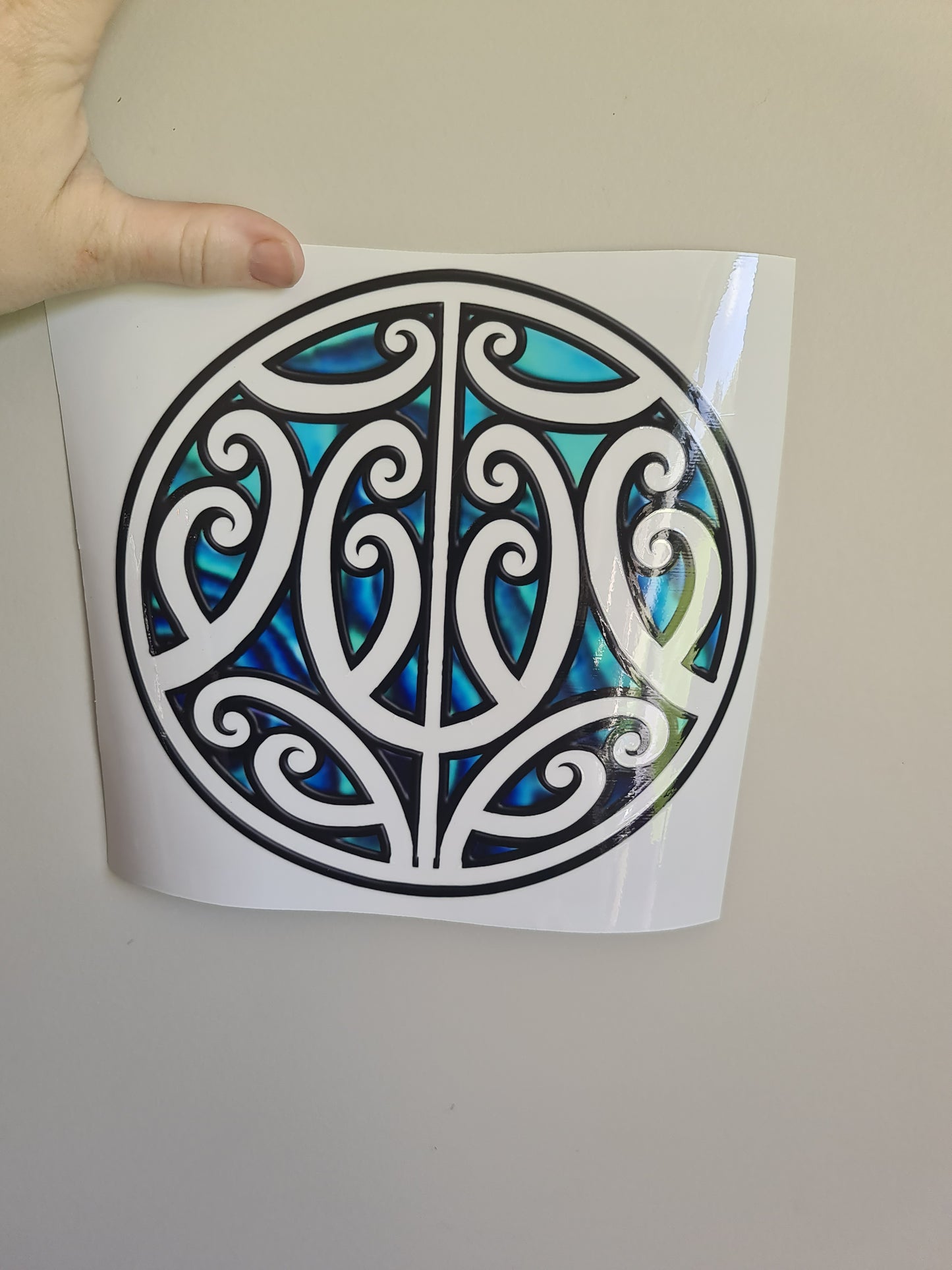XL UV DTF DECAL MAORI DESIGN 20cm Window decal