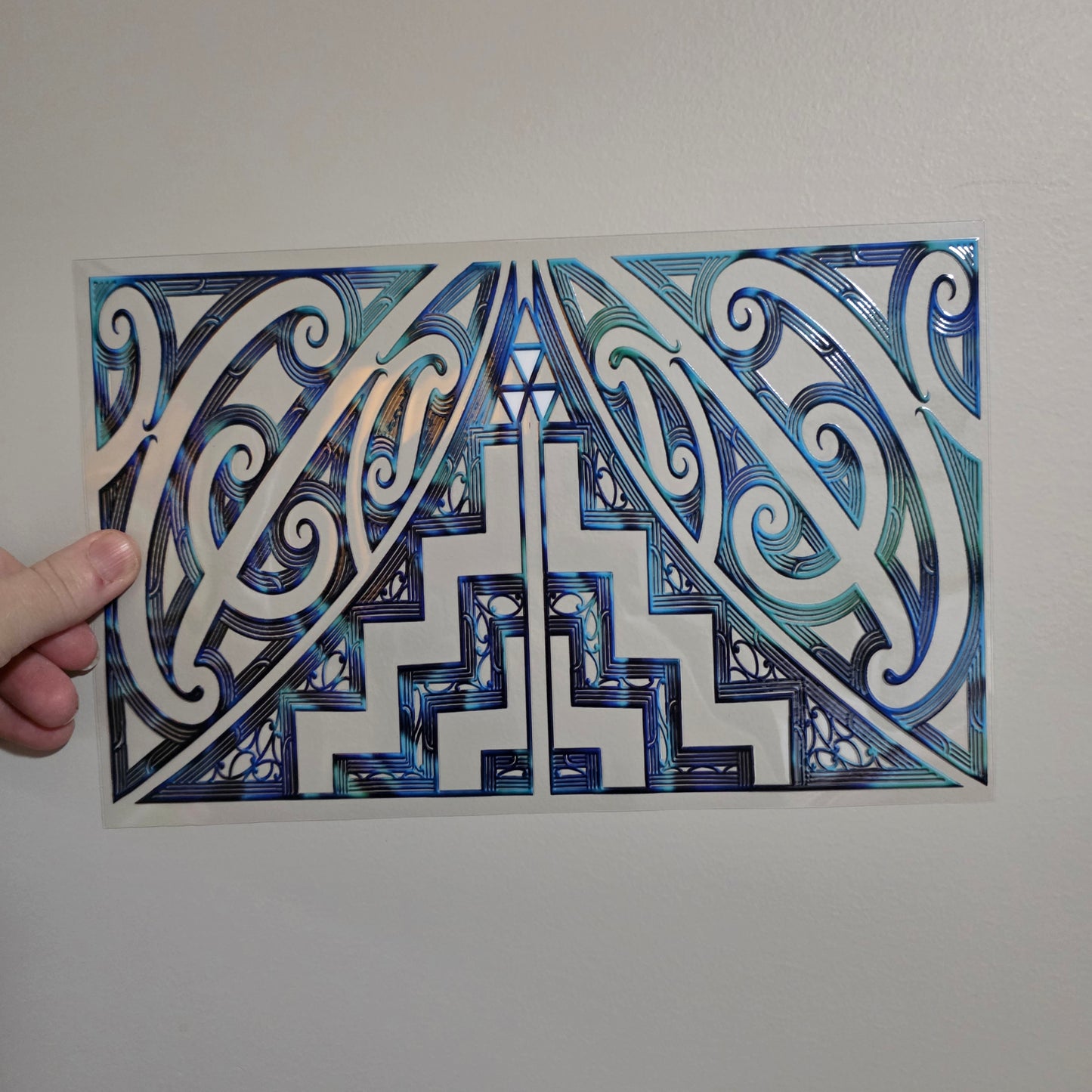 XL UV DTF DECAL MAORI DESIGN 28CMX17CM for touch lamps #280