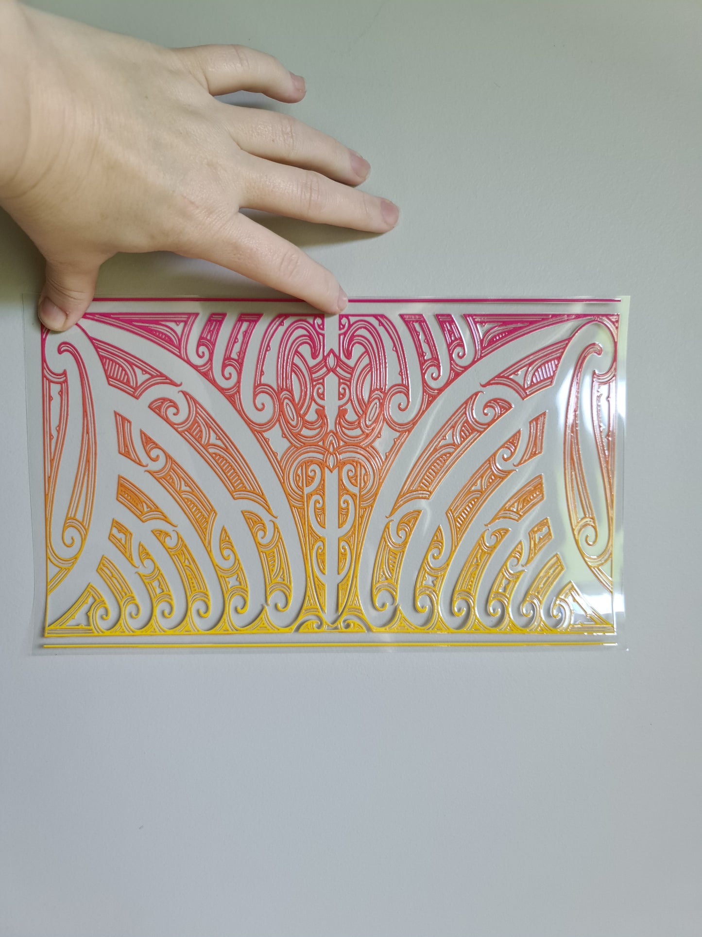 XL UV DTF DECAL MAORI DESIGN 28CMX17CM for touch lamps #48