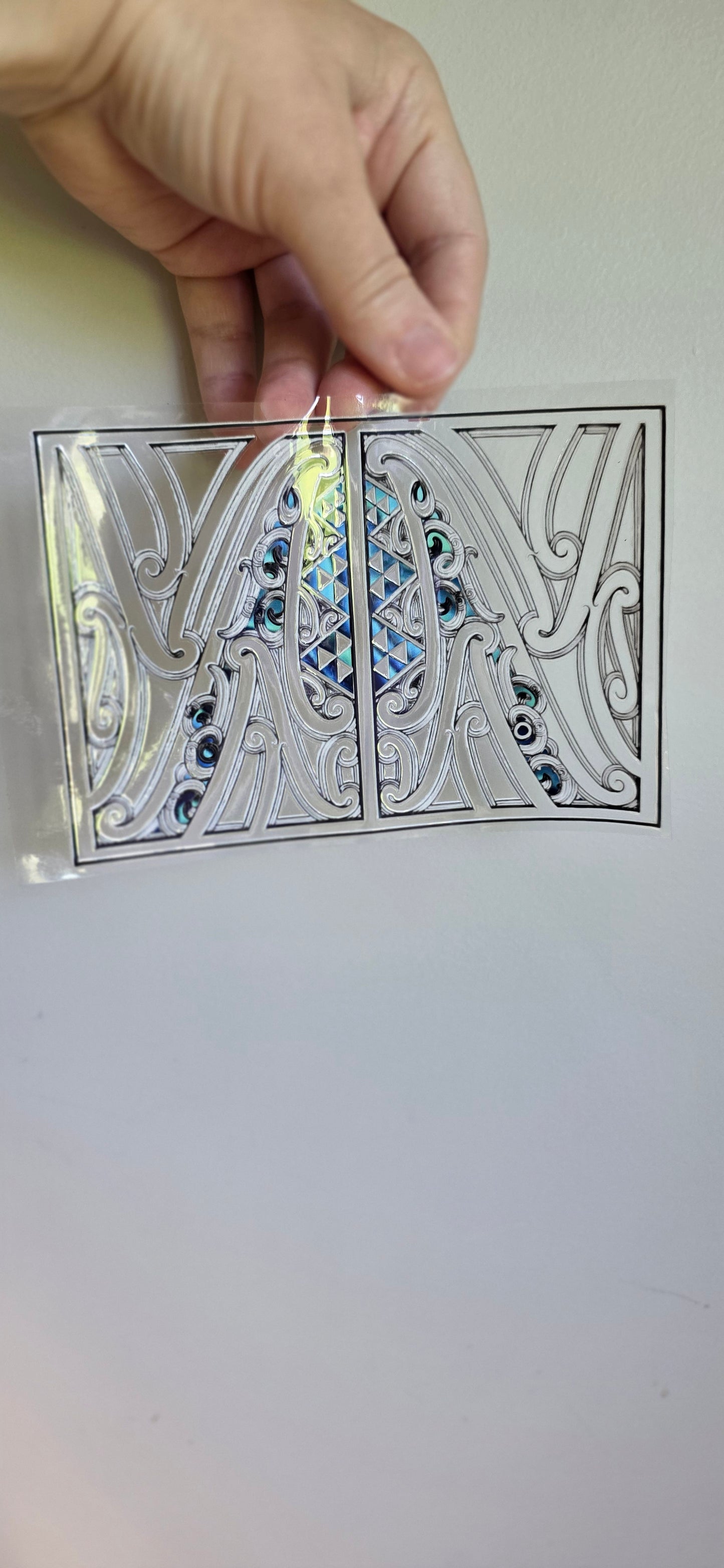 UV dtf transfer Maori design 16cmx11cm 16oz wrap #1637