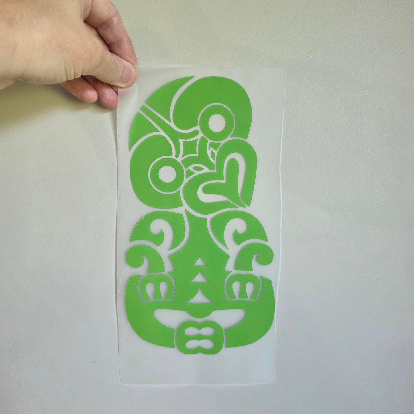 Custom Maori design Iron on DTF 25cm for clothing