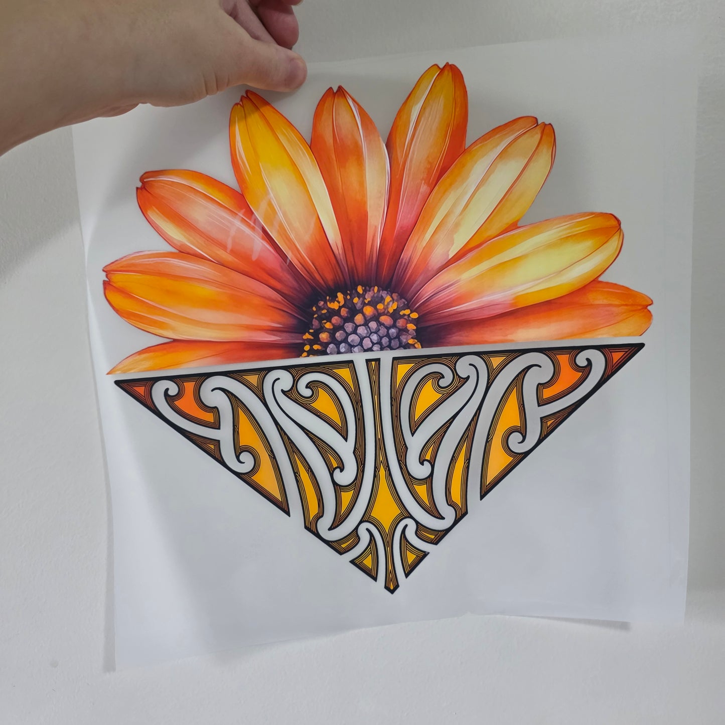 Maori design Iron on DTF 30cm