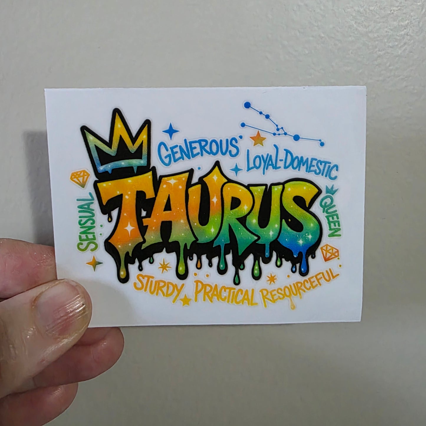 UV DTF sticker transfer 8cm - Taurus