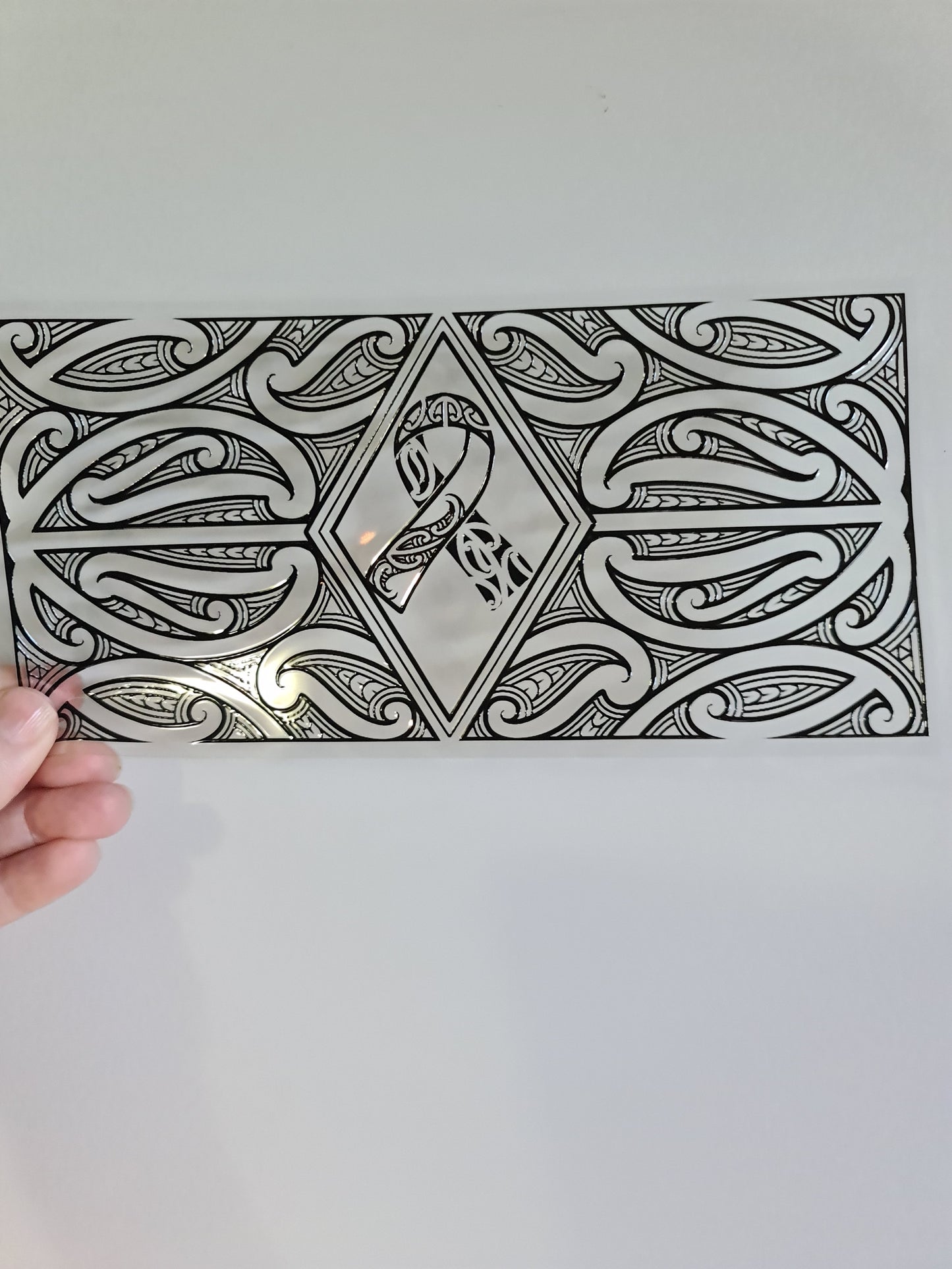UV dtf Maori design 23cmx11cm 16oz wrap #917 cancer ribbon