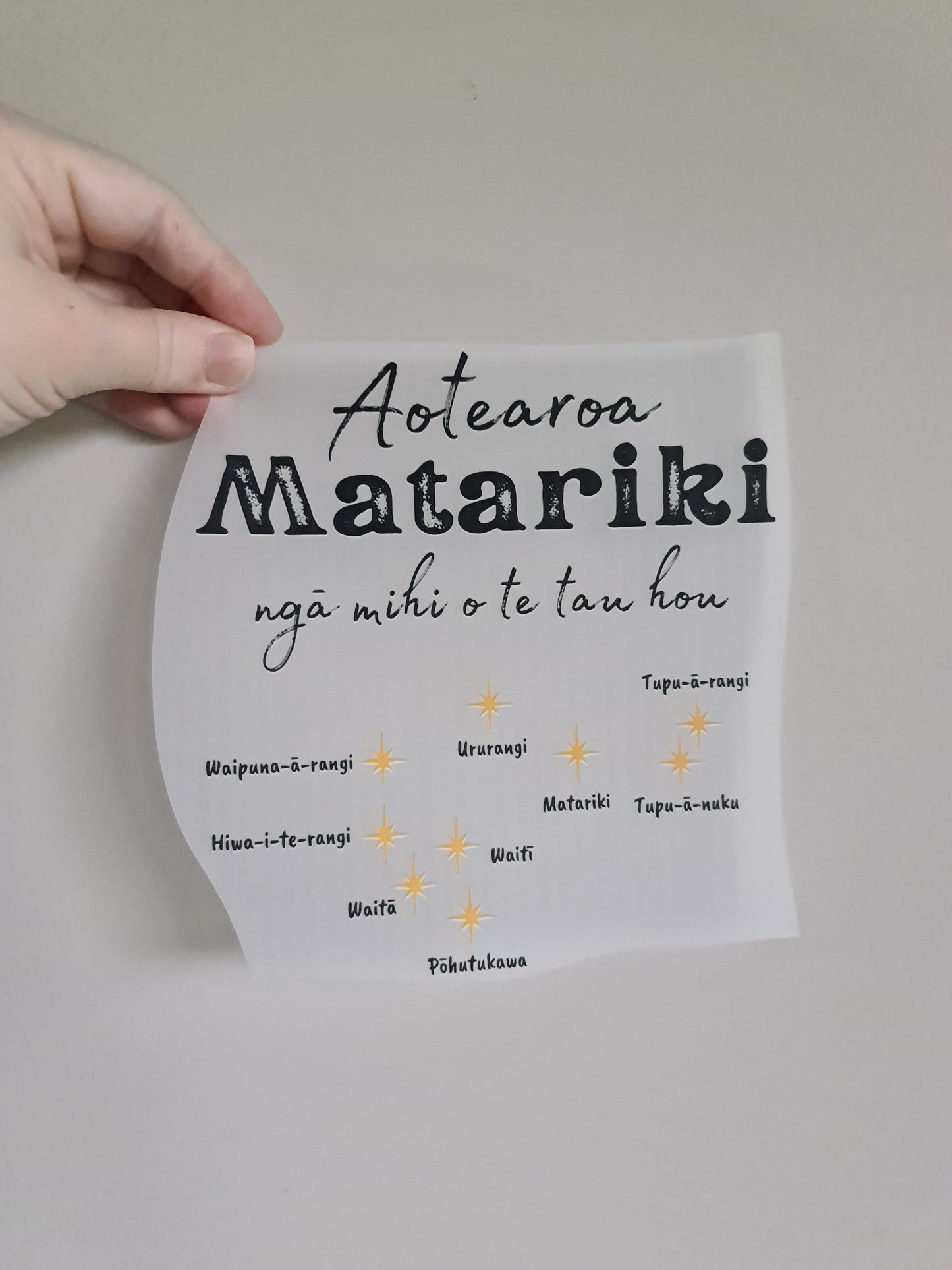 Kids clothing Sublimation custom Maori design Iron on HTV 20cm matariki