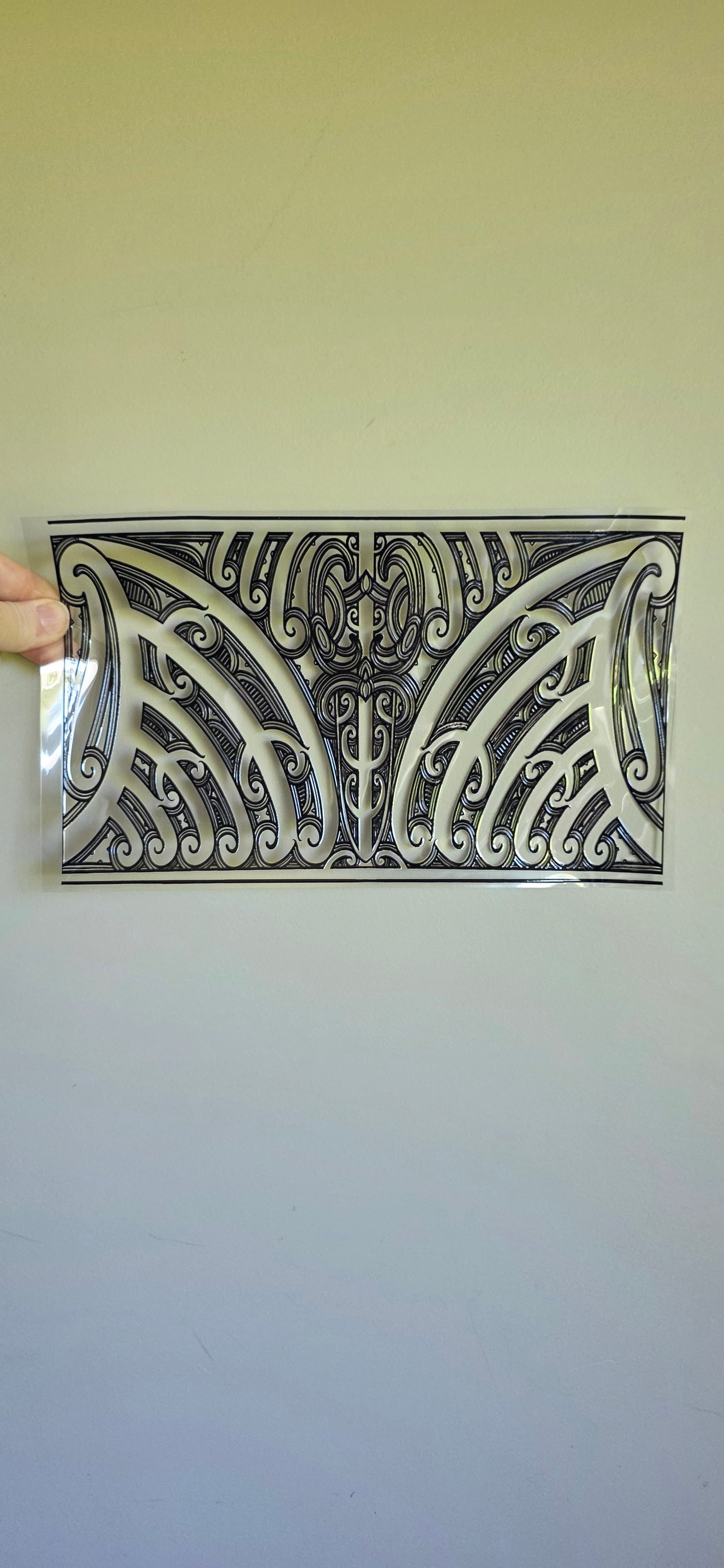 XL UV DTF DECAL MAORI DESIGN 28CMX17CM for touch lamps #156
