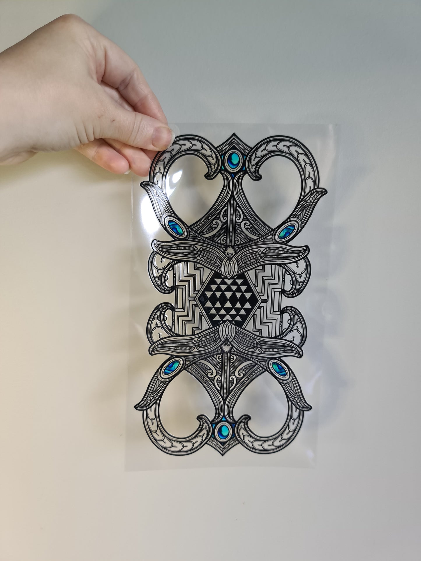 XL UV DTF DECAL MAORI DESIGN 24cm Window decal