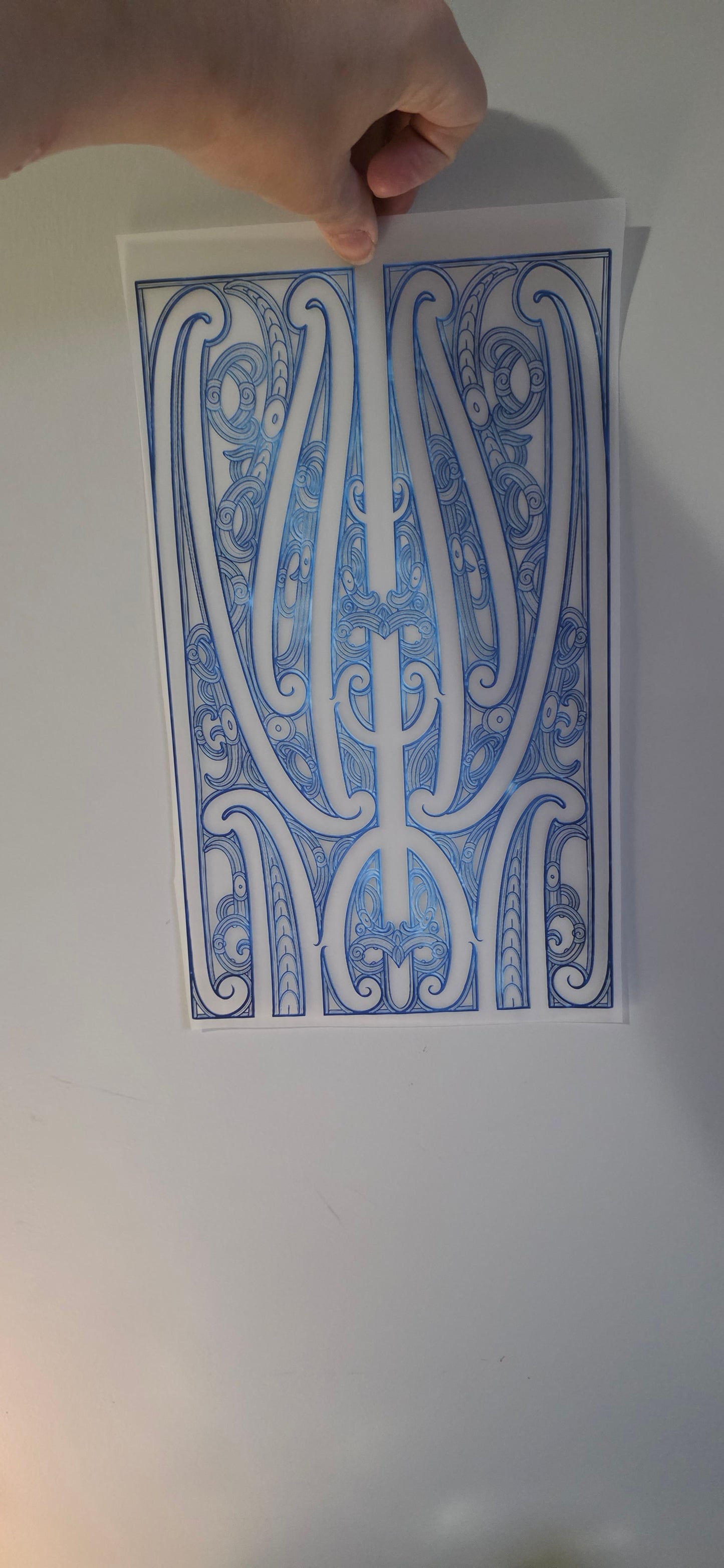 Maori design Iron on DTF 30cm for clothing