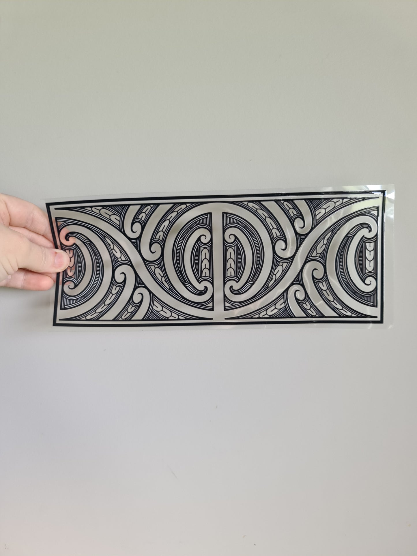 XL UV DTF DECAL MAORI DESIGN 28CMX11CM black #13