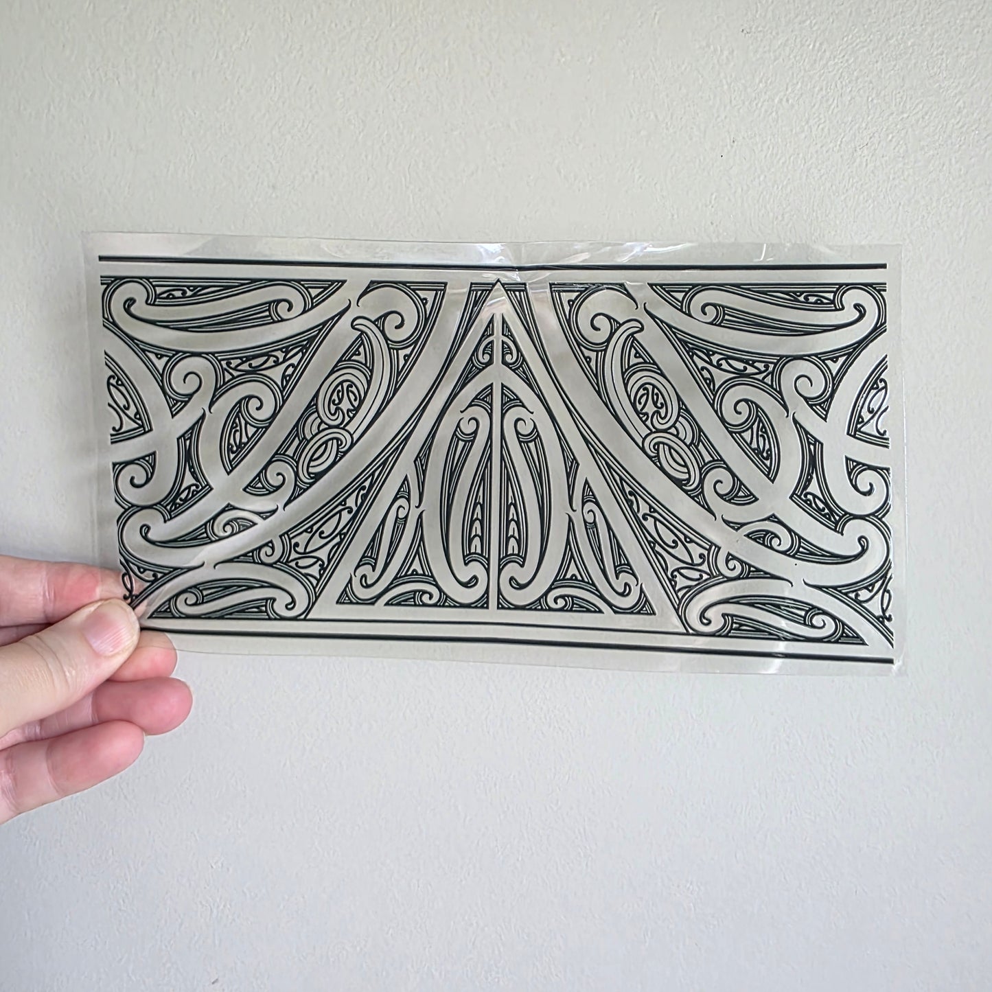 UV dtf transfer Maori design 24cmx11cm 16oz wrap #1514