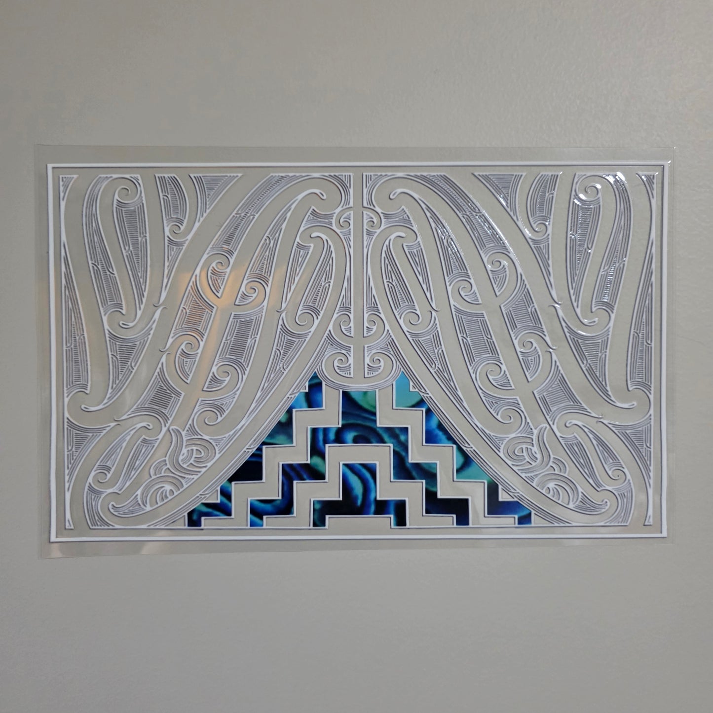 XL UV DTF DECAL MAORI DESIGN 28CMX17CM for touch lamps #298