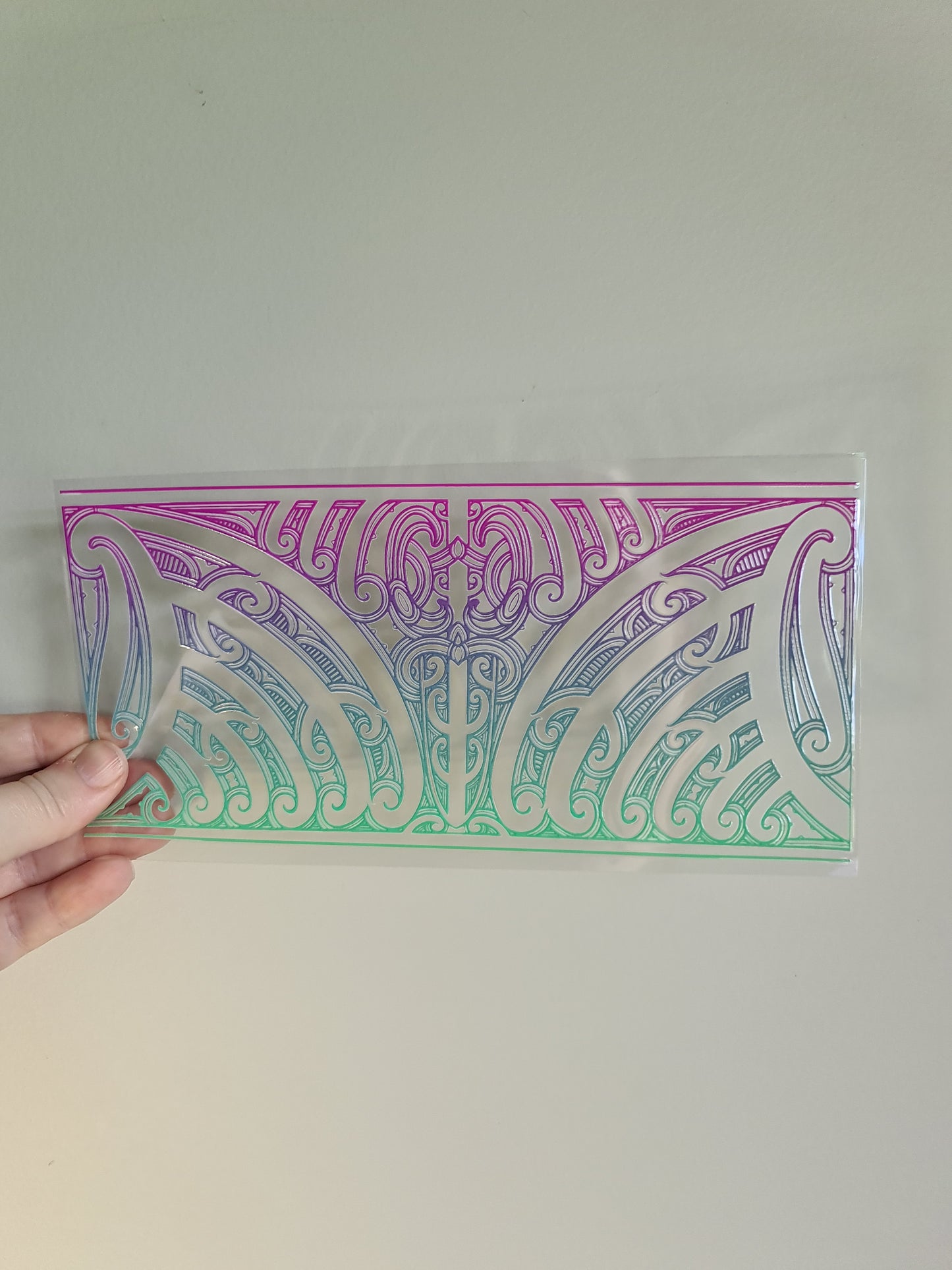 UV dtf transfer Maori design 23cmx11cm 16oz wrap #1416
