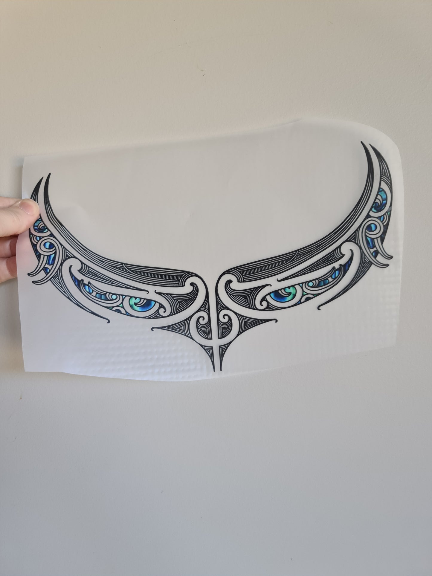 Sublimation custom Maori design Iron on 30cm