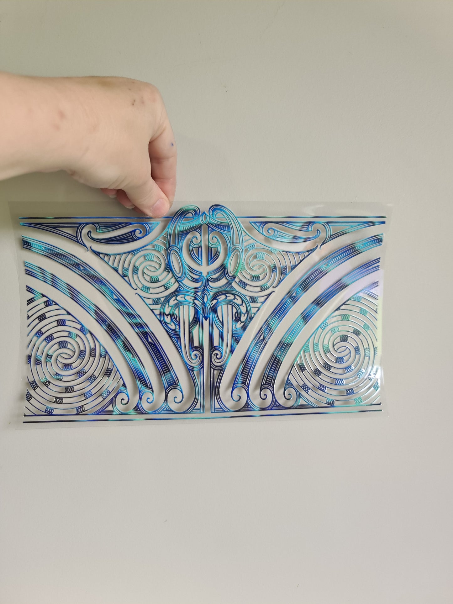 XL UV DTF DECAL MAORI DESIGN 28CMX17CM for touch lamps #106