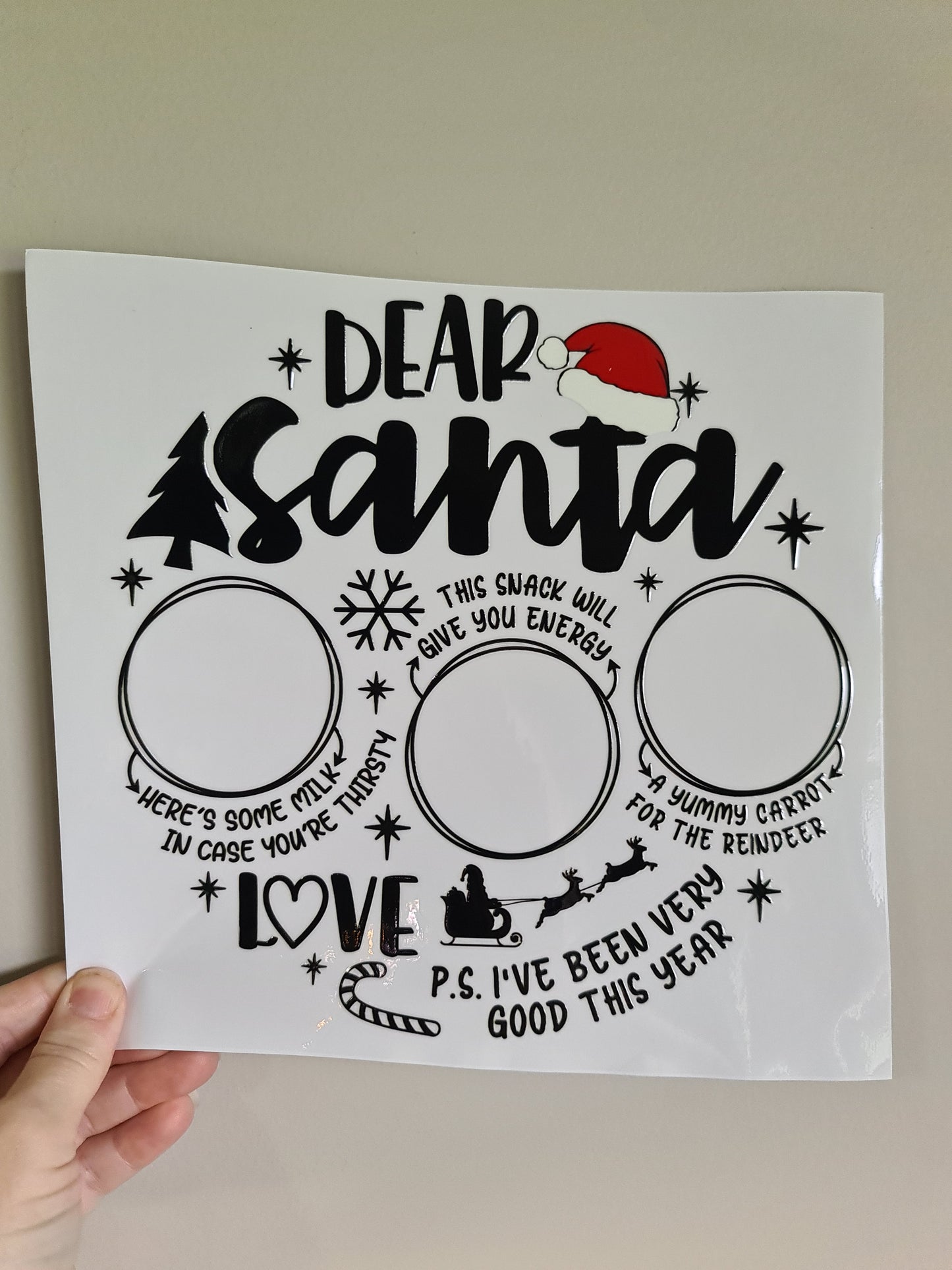 Santa Plate UV DTF ( 30 x pack) pre order