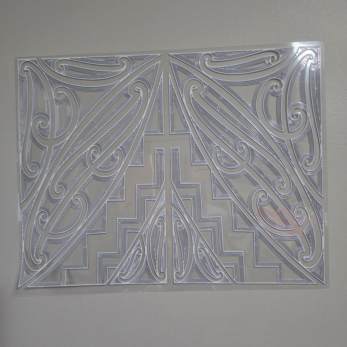 XL UV DTF DECAL MAORI DESIGN 30CMX23CM for Floor lamp size #04