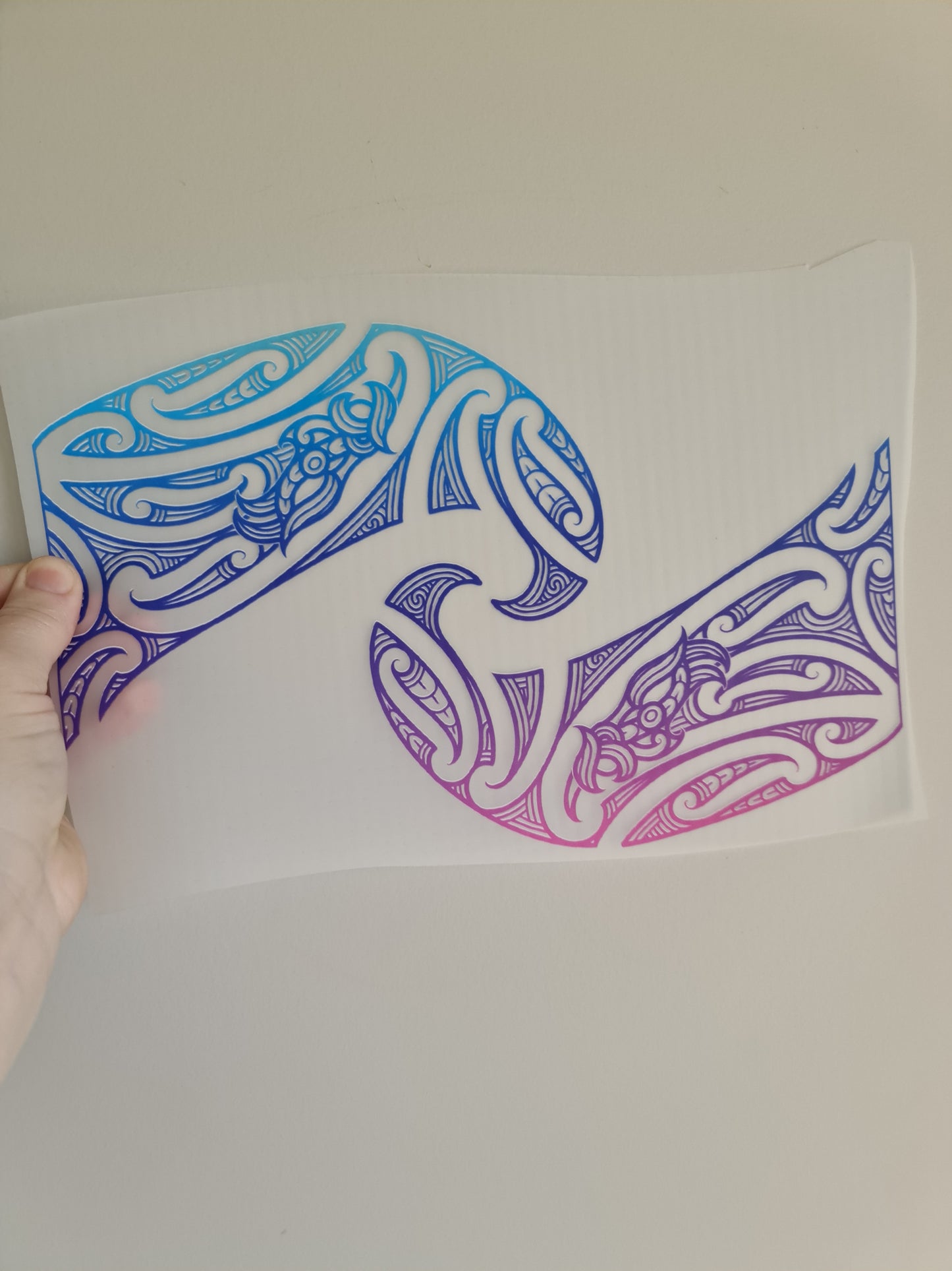 Sublimation custom Maori design Iron on 30cm
