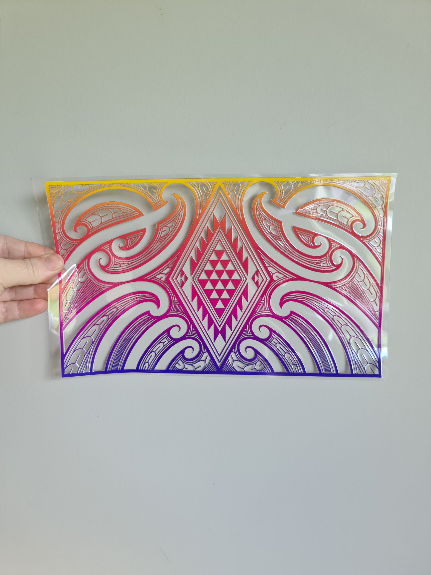 XL UV DTF DECAL MAORI DESIGN 28CMX17CM for touch lamps #68