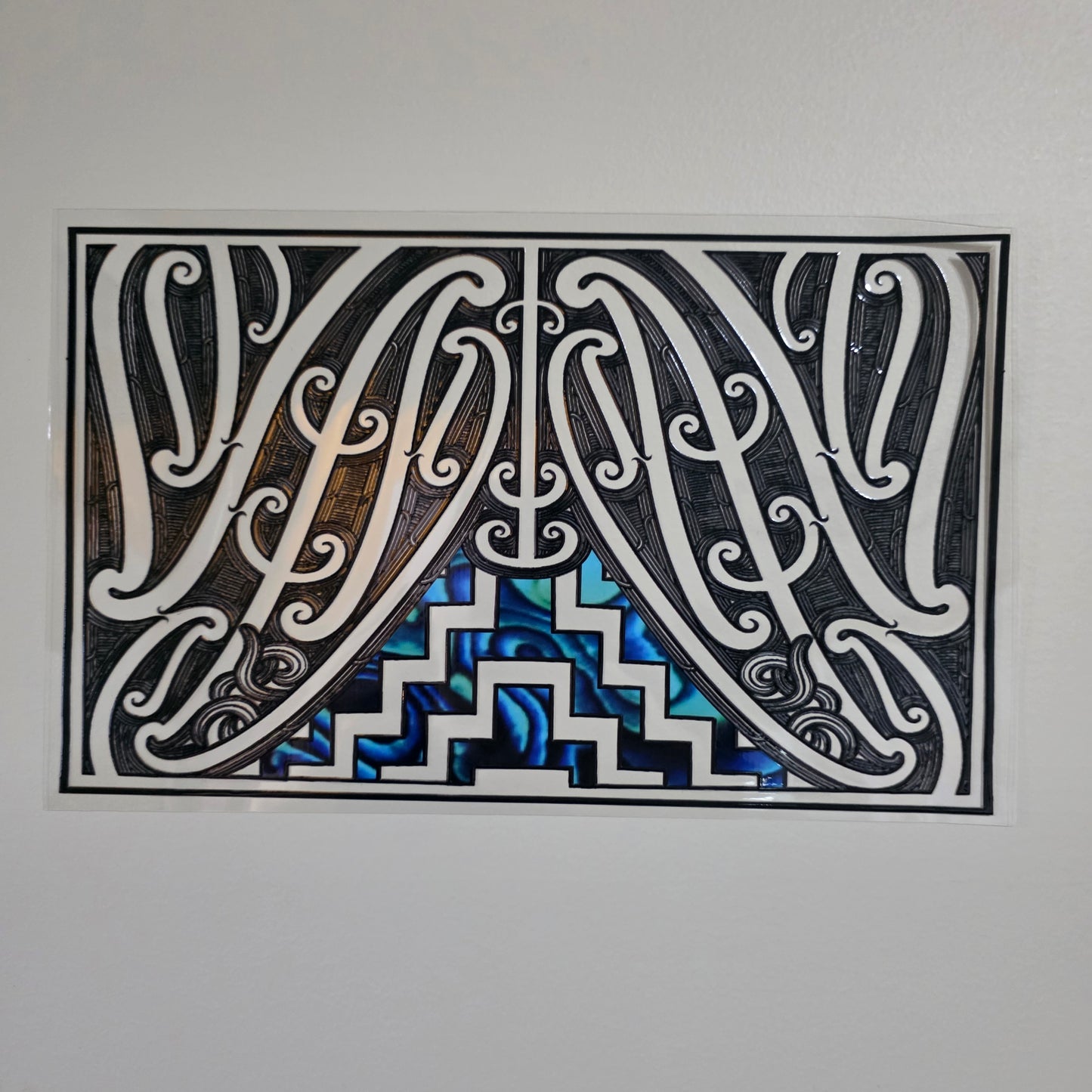 XL UV DTF DECAL MAORI DESIGN 28CMX17CM for touch lamps #299