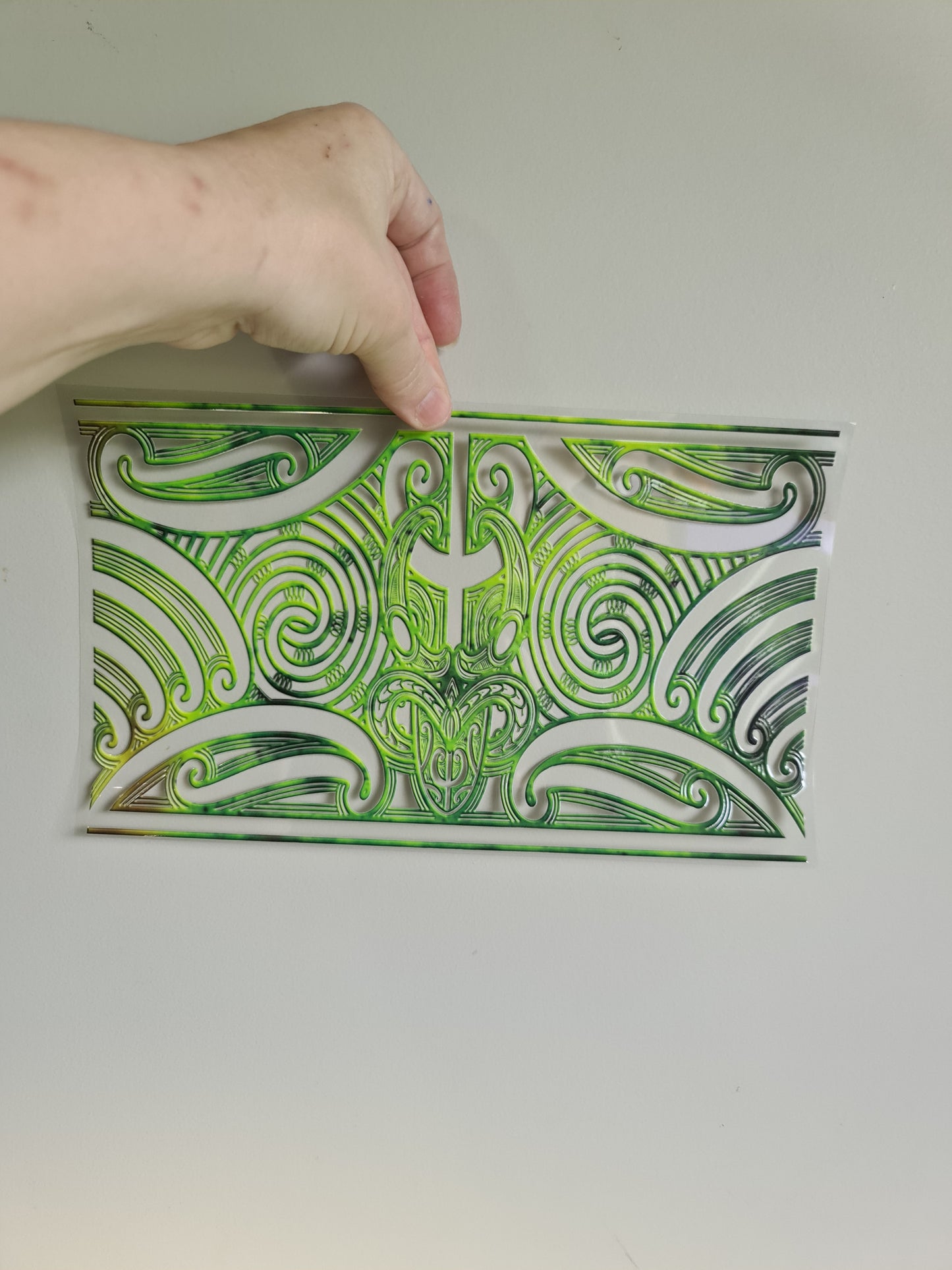 XL UV DTF DECAL MAORI DESIGN 28CMX17CM for touch lamps #102