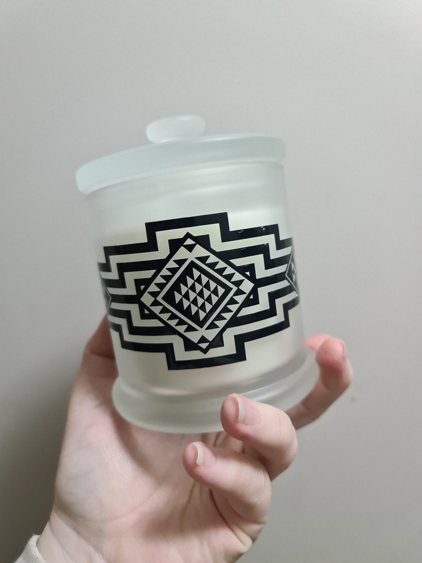 Large Maori design Candle