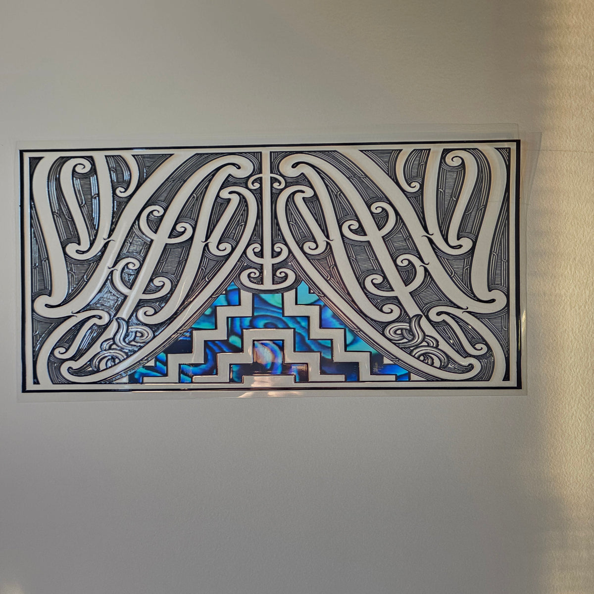 30cmx 15cm size UV DTF DECAL MAORI DESIGN for Table lamps #05