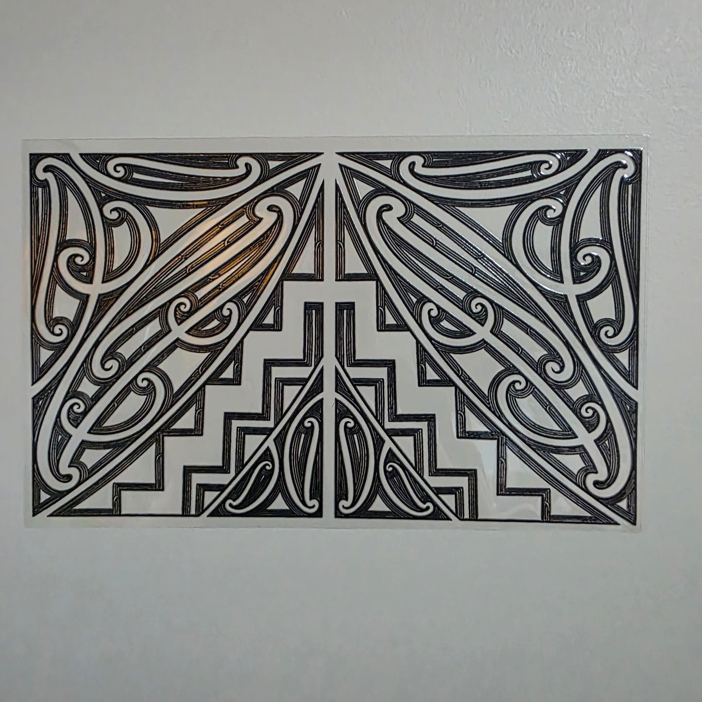 XL UV DTF DECAL MAORI DESIGN 28CMX17CM for touch lamps #284