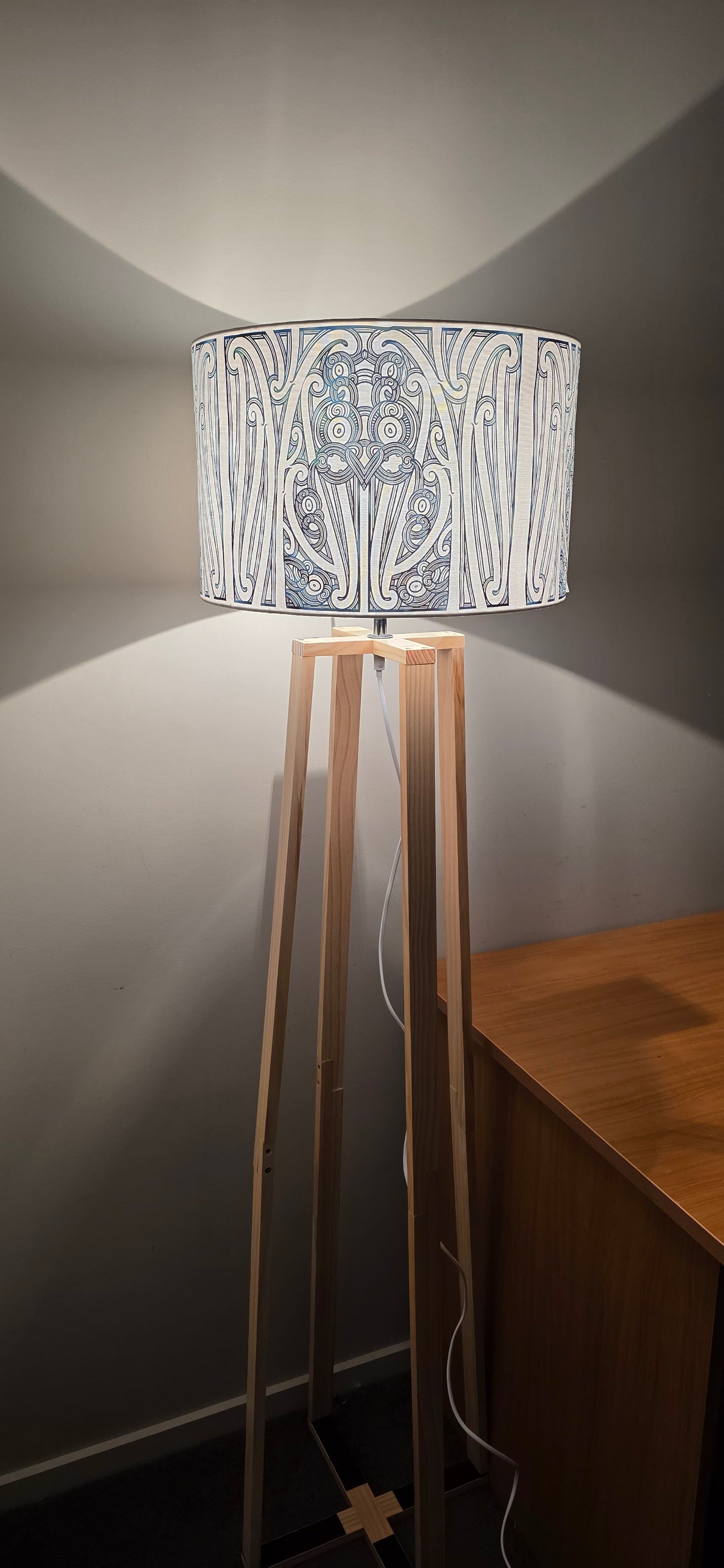 Maori Design Boston Floor Lamp - Paua design - PRE-ORDER