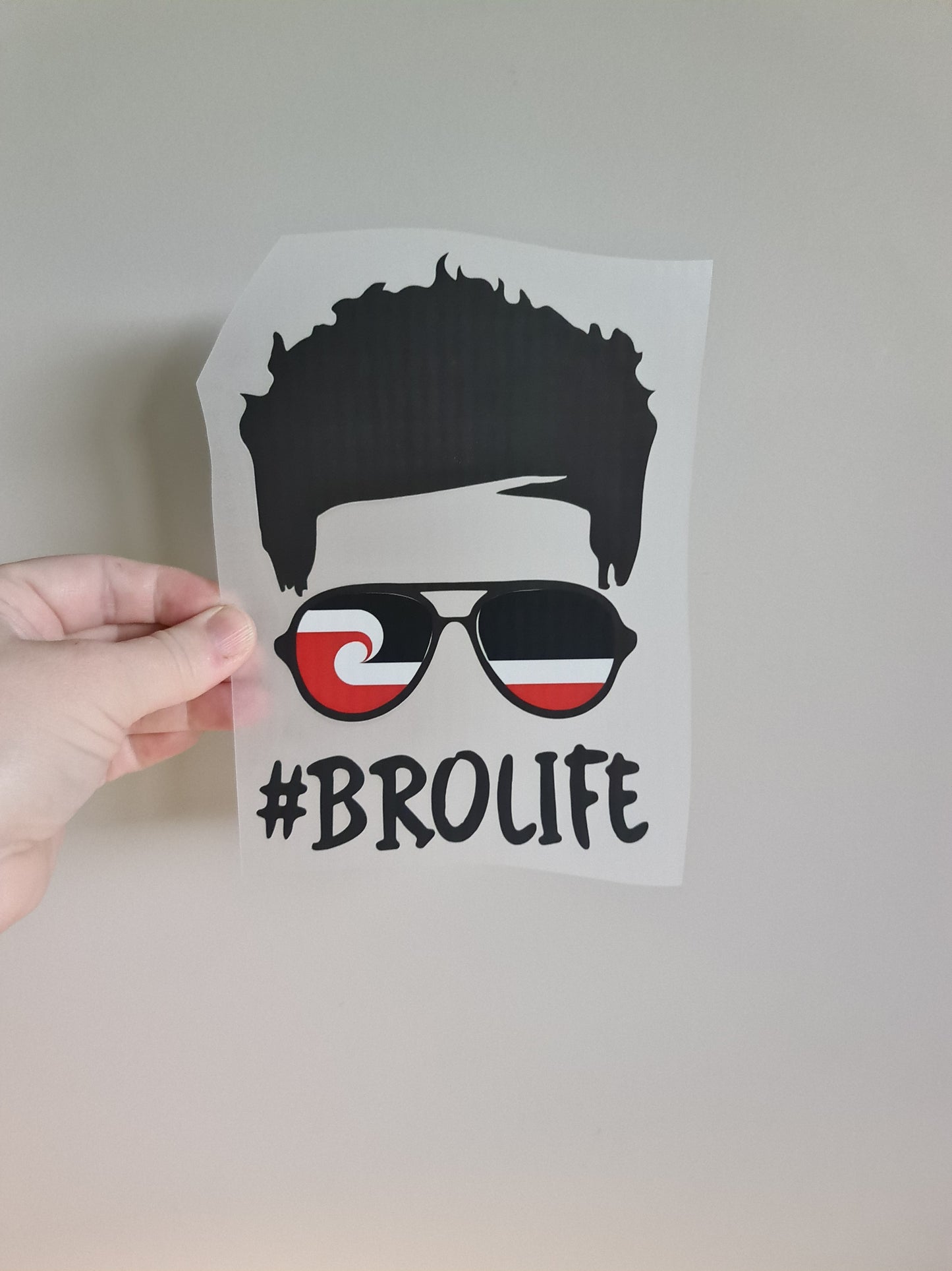 Sublimation custom Maori design Iron on HTV #brolife 20cm boy 02