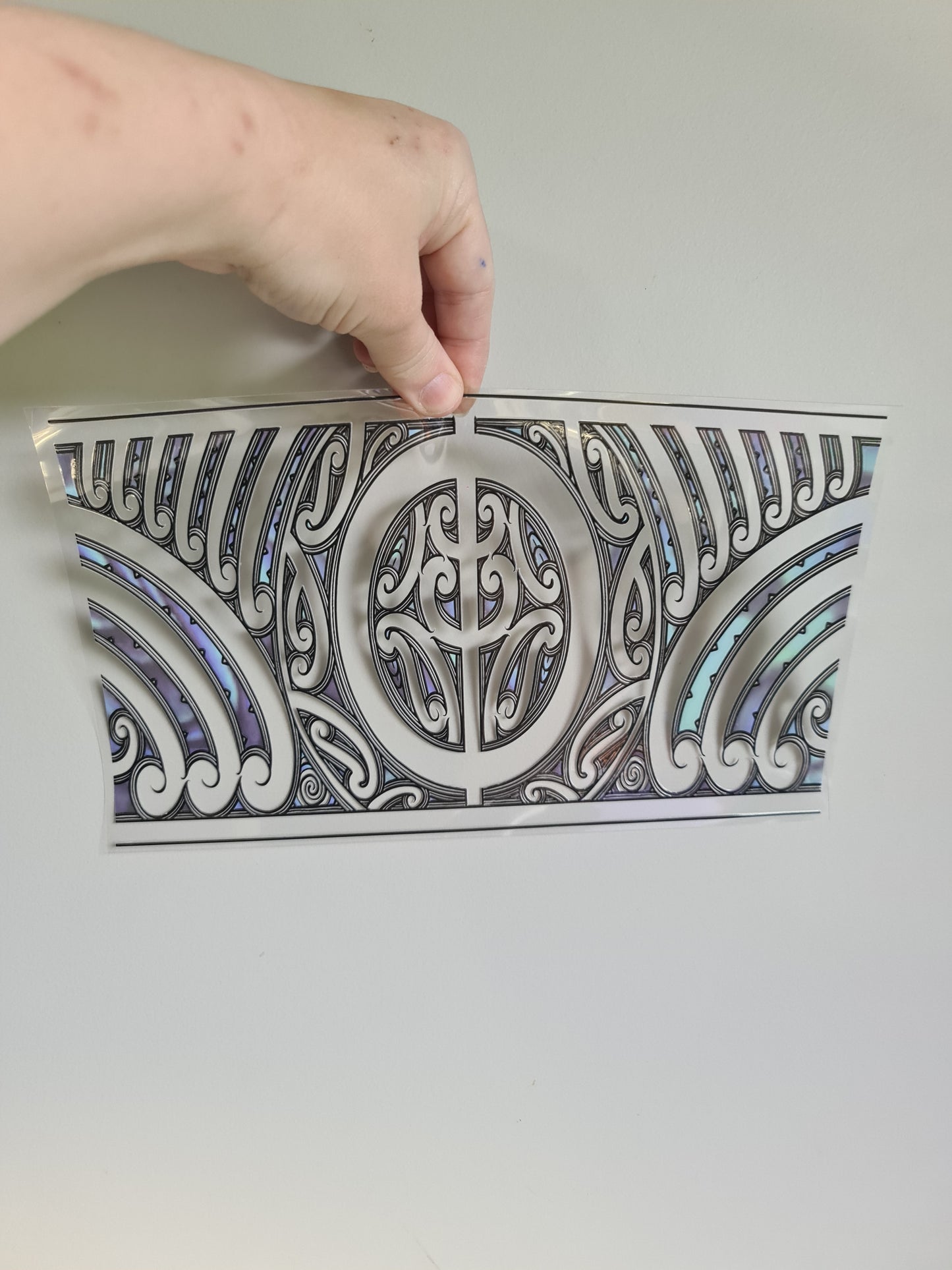 XL UV DTF DECAL MAORI DESIGN 28CMX17CM for touch lamps #95