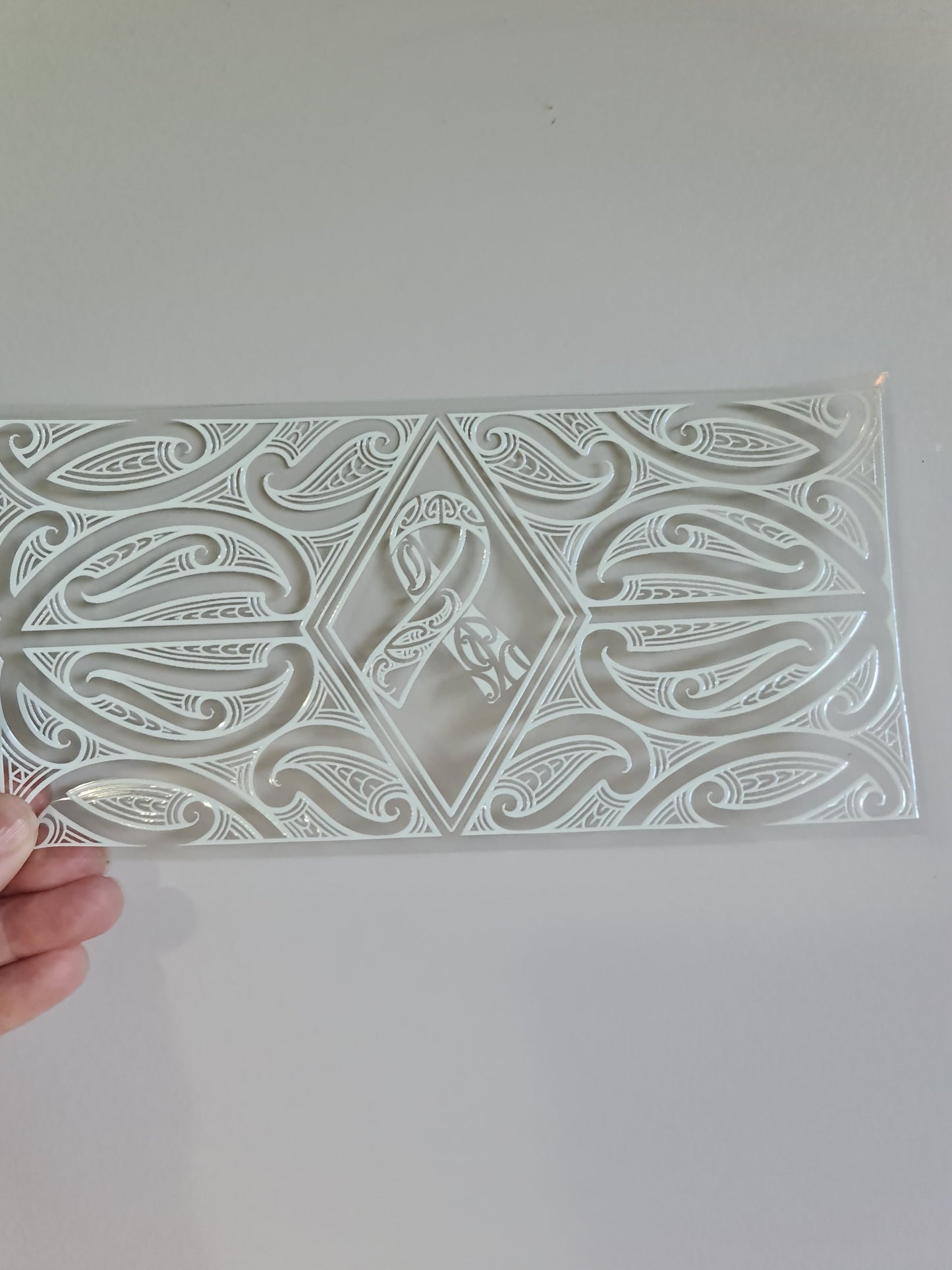 UV dtf Maori design 23cmx11cm 16oz wrap #918 cancer ribbon