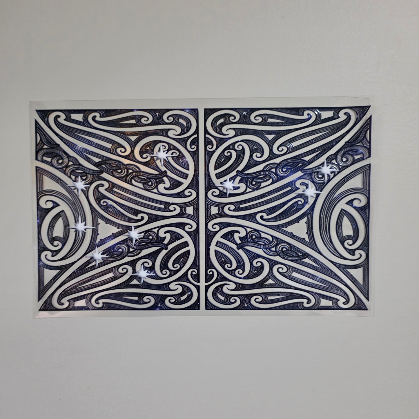 XL UV DTF DECAL MAORI DESIGN 28CMX17CM for touch lamps #308