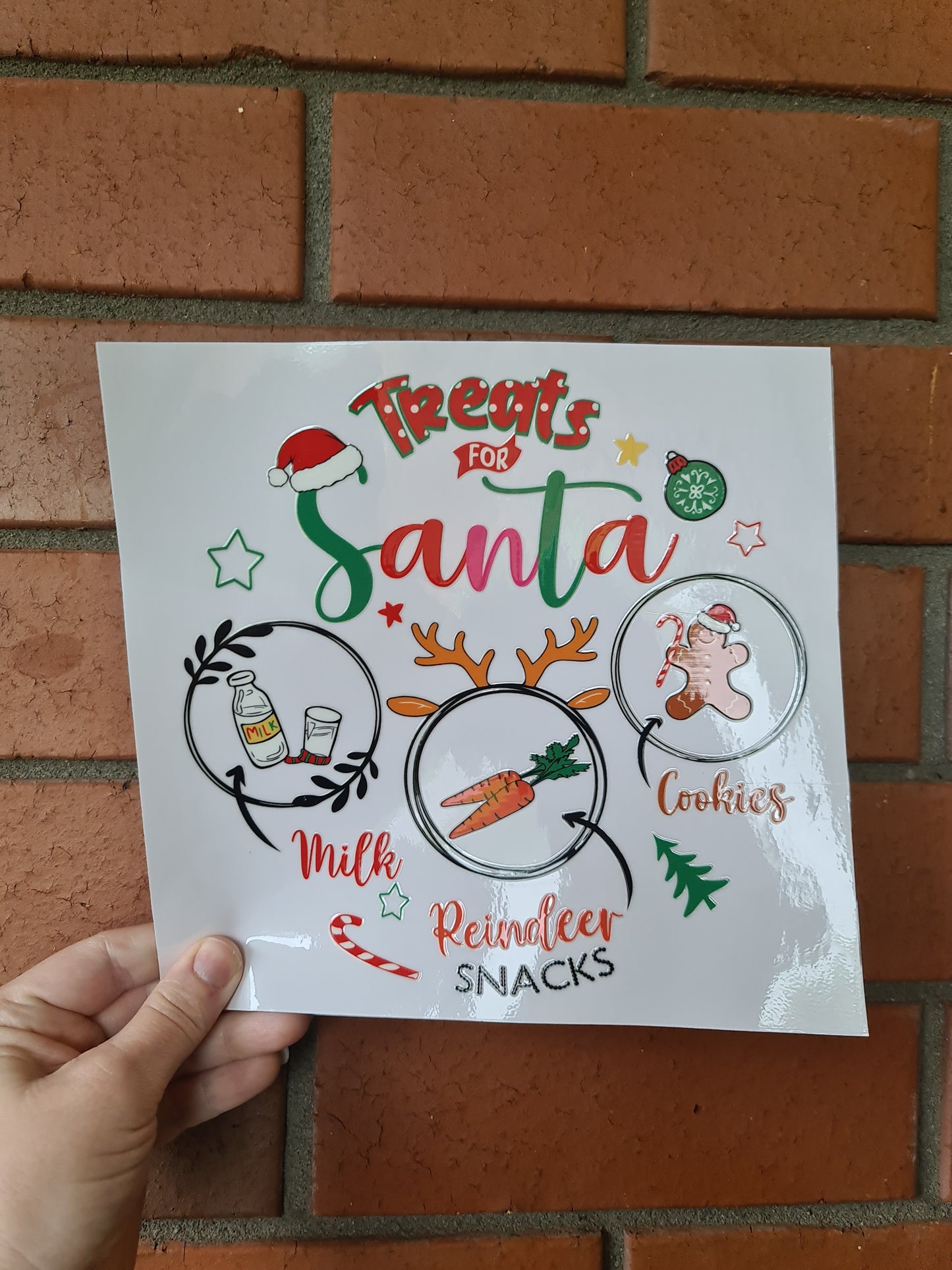 Santa Plate UV DTF 20cm #5