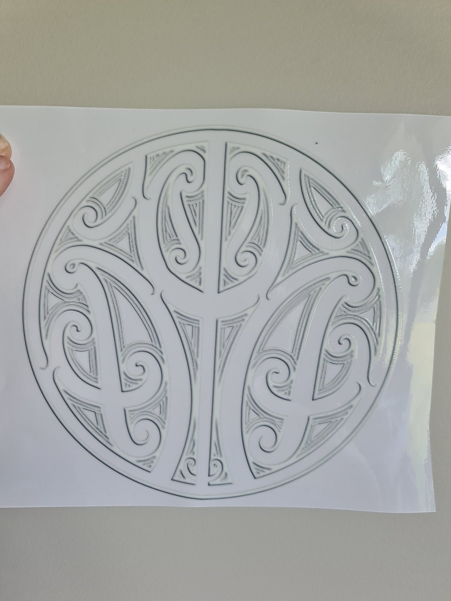 XL UV DTF DECAL MAORI DESIGN 20cm Window decal