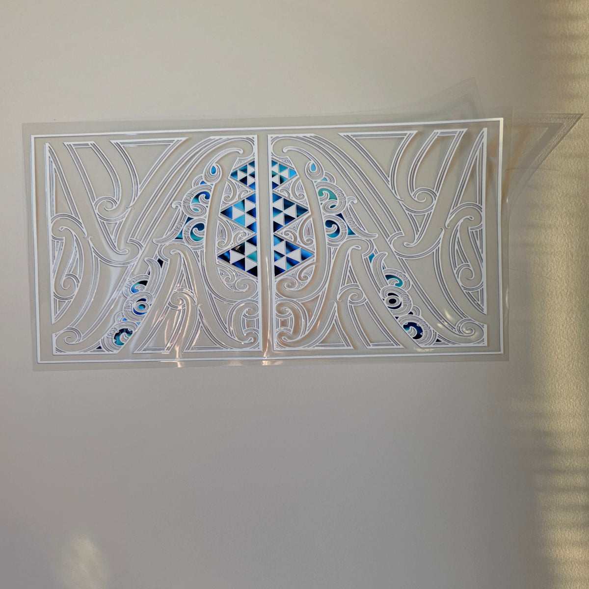 30cmx 15cm size UV DTF DECAL MAORI DESIGN for Table lamps #22