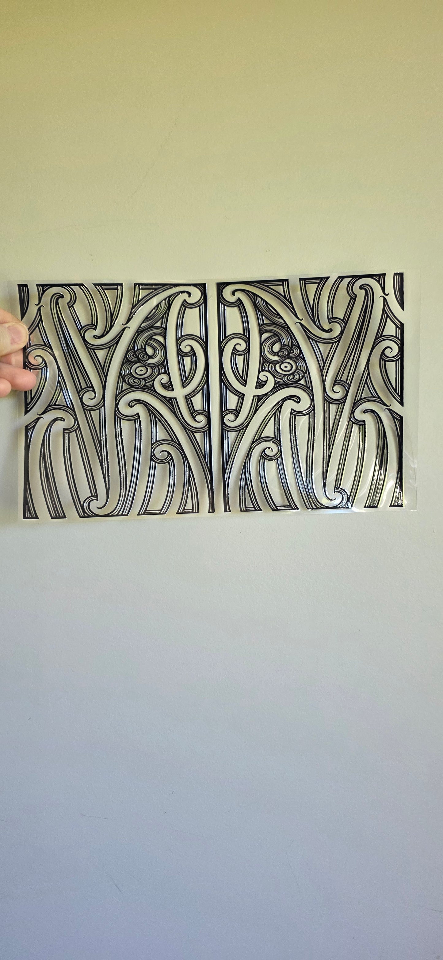 XL UV DTF DECAL MAORI DESIGN 28CMX17CM for touch lamps #181