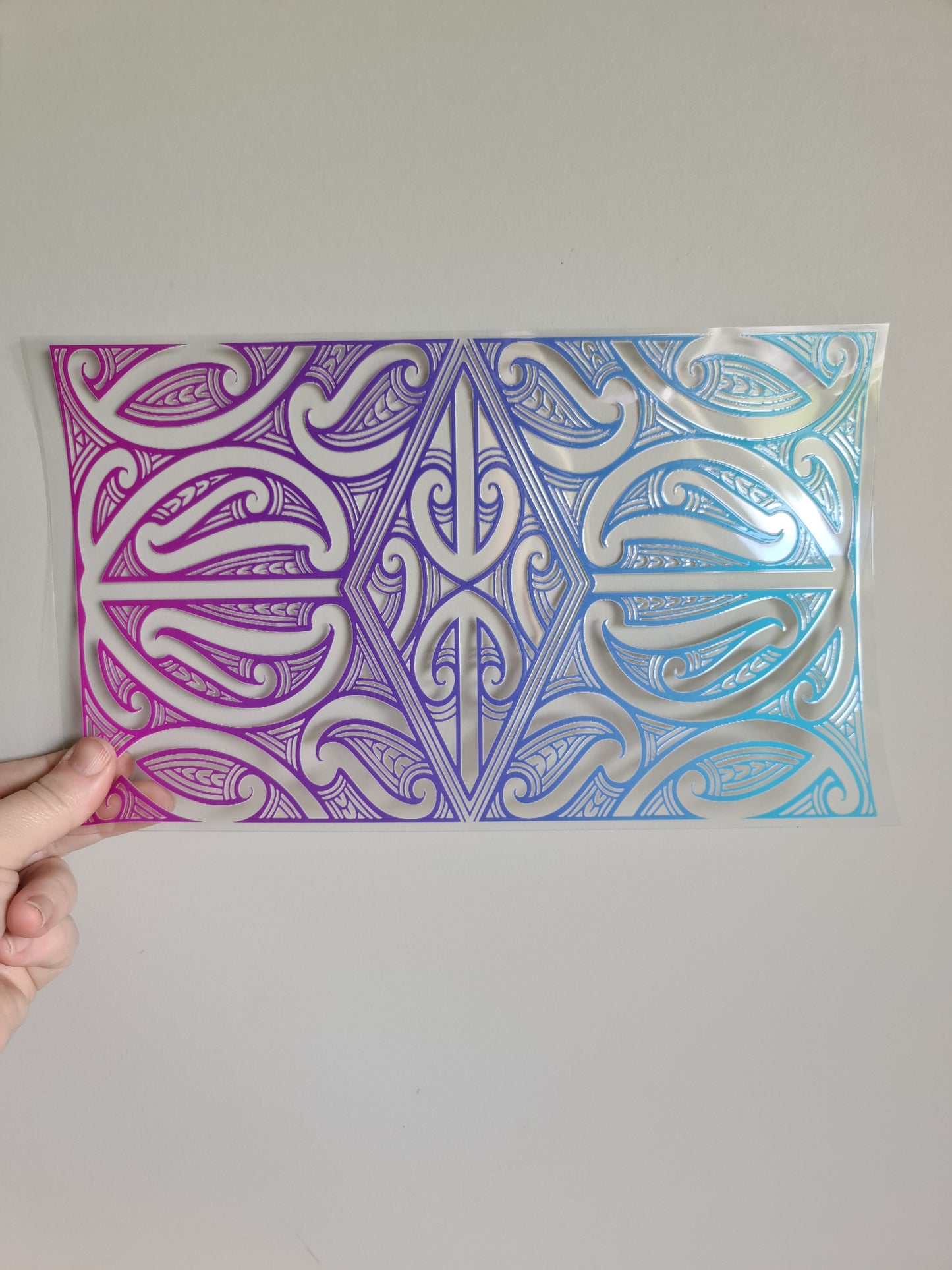 XL UV DTF DECAL MAORI DESIGN 28CMX17CM for touch lamps #64