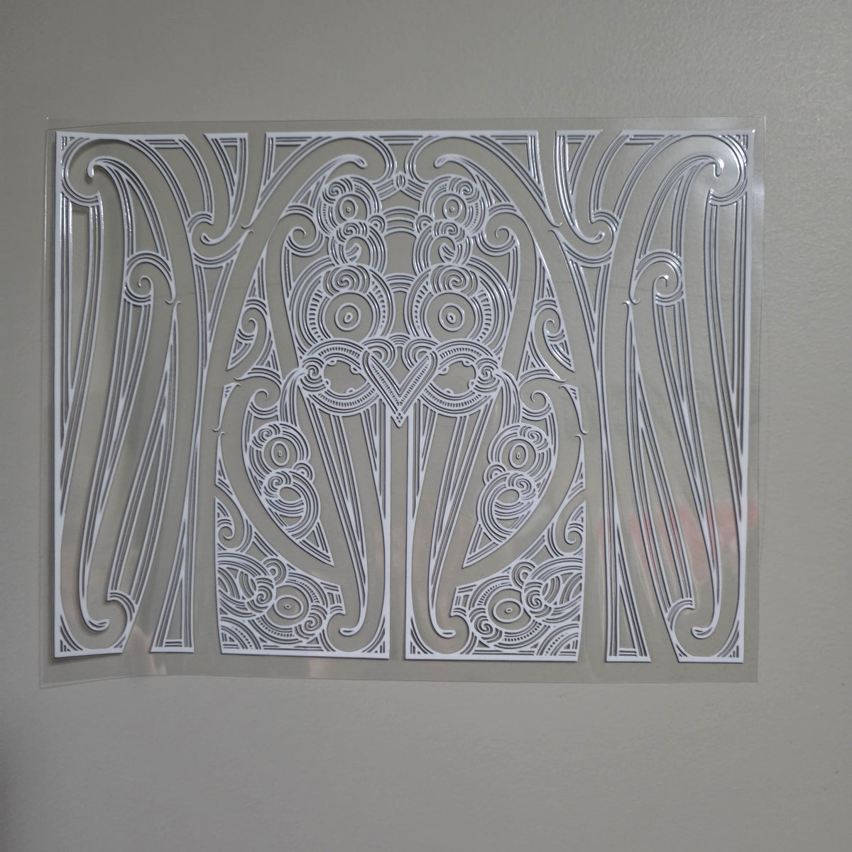 XL UV DTF DECAL MAORI DESIGN 30CMX23CM for Floor lamp size #11