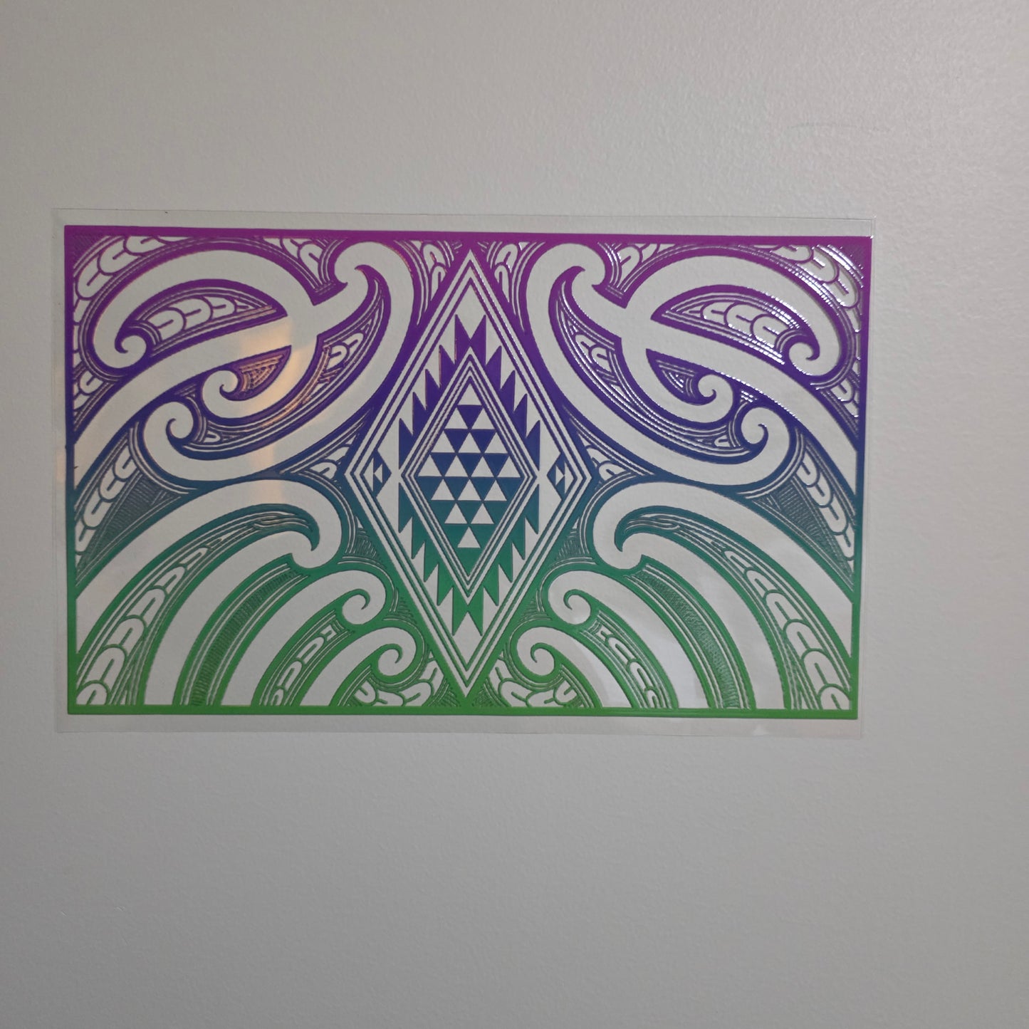 XL UV DTF DECAL MAORI DESIGN 28CMX17CM for touch lamps #223